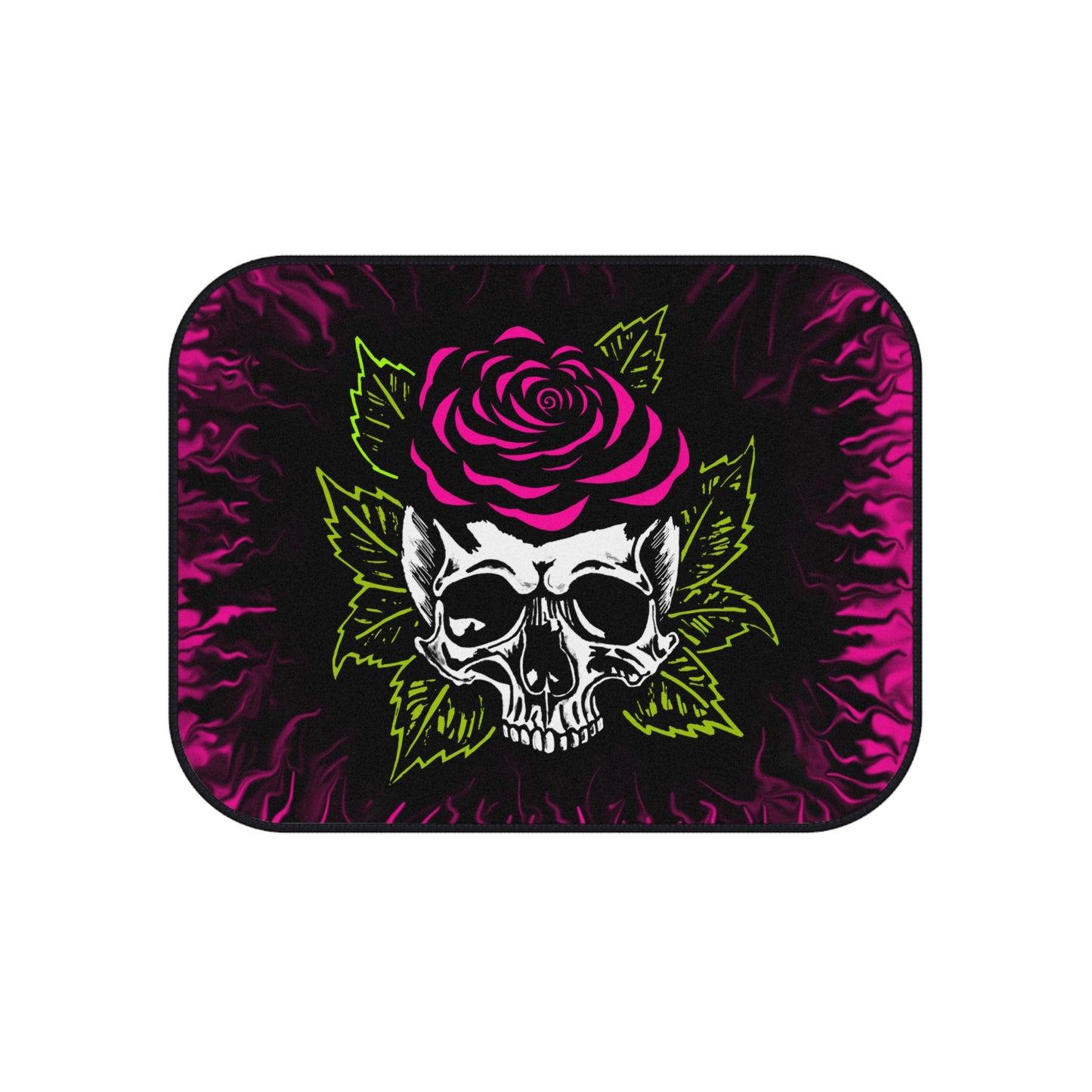 Pink Rose Skull Car Mats (Set of 4)