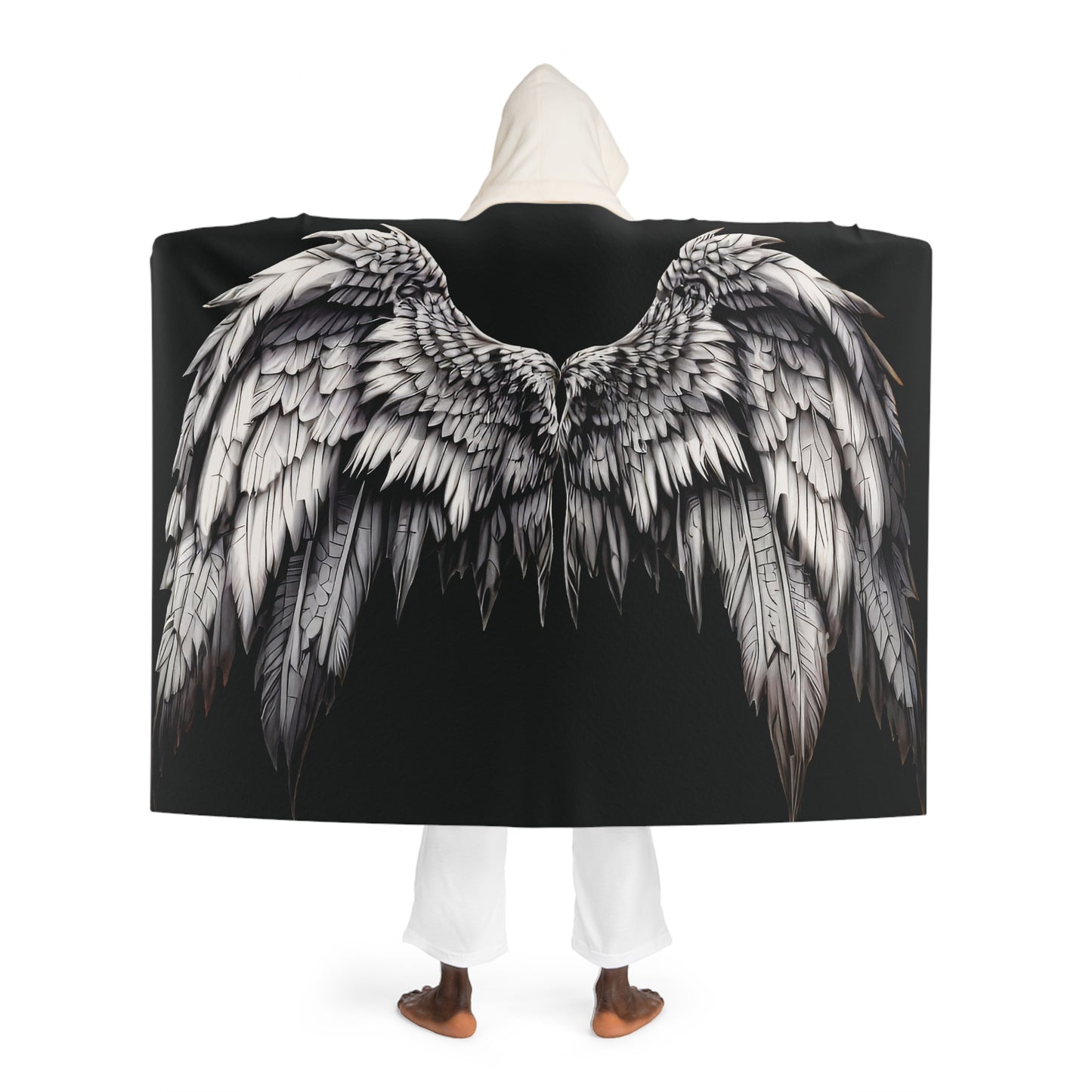 Angelic Hooded Sherpa Fleece Blanket