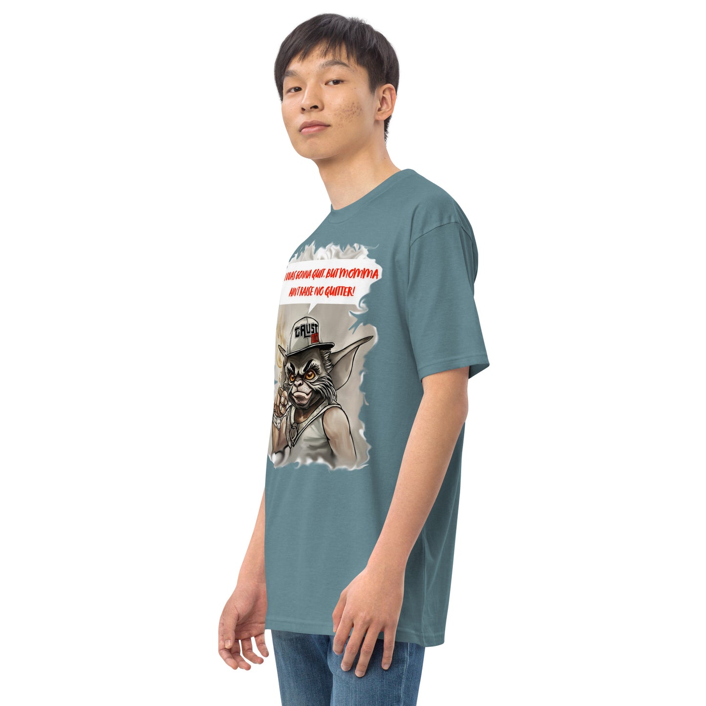 No quitters Men’s premium heavyweight tee