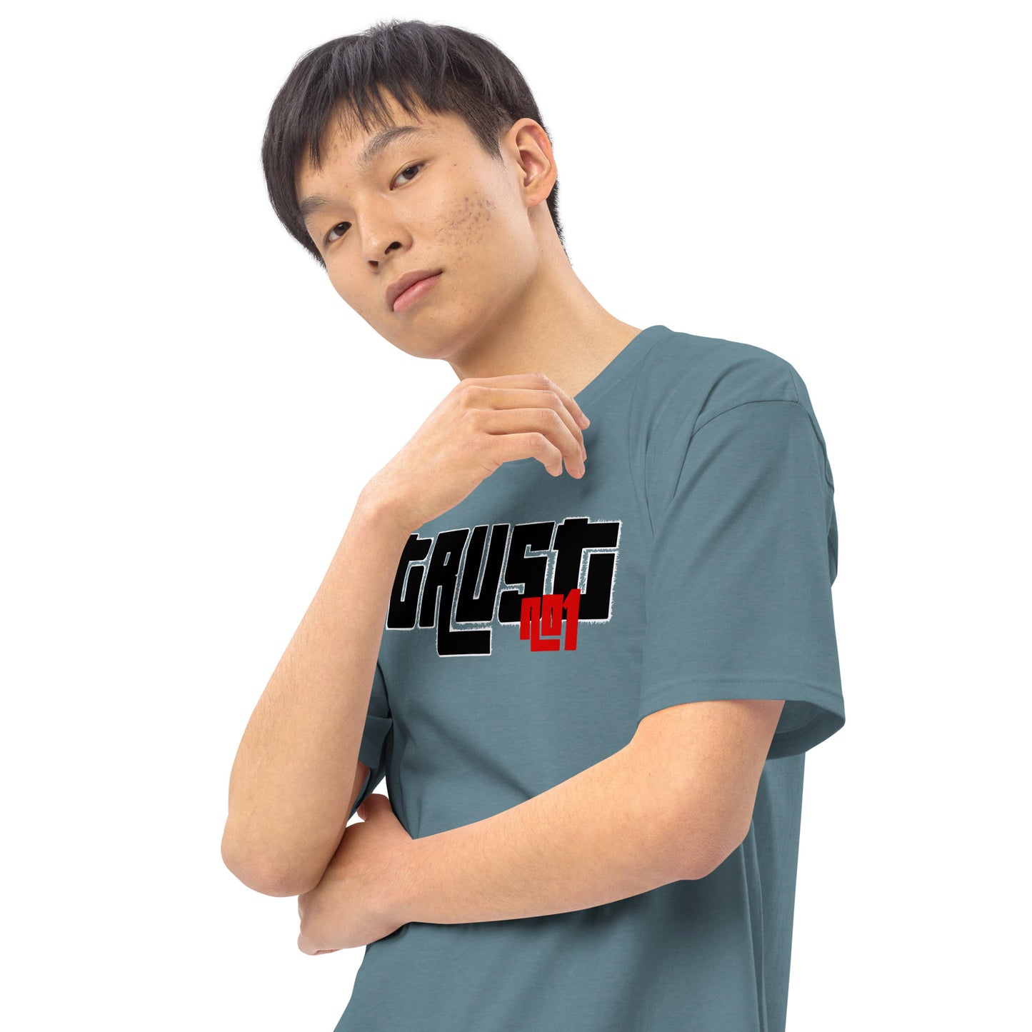 Trust no1 Men’s premium heavyweight tee