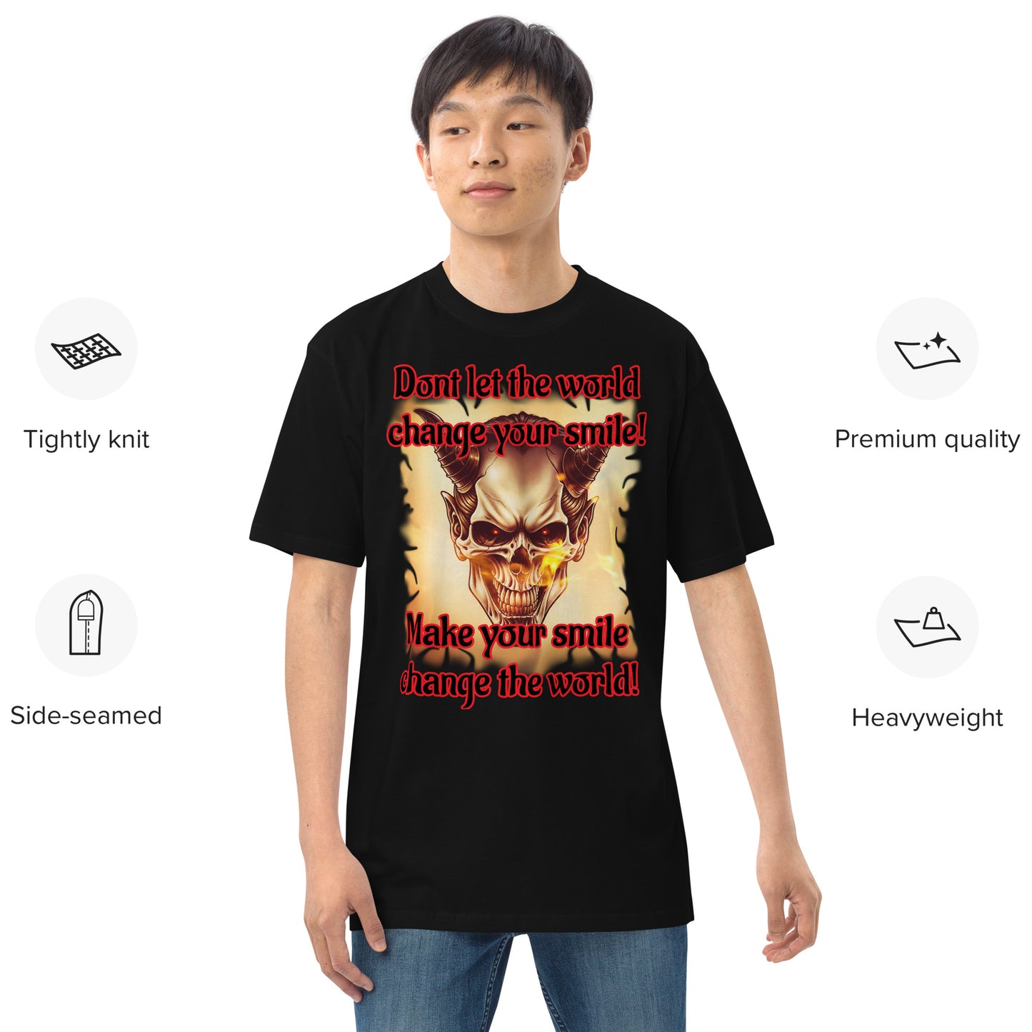 Smile Men’s premium heavyweight tee