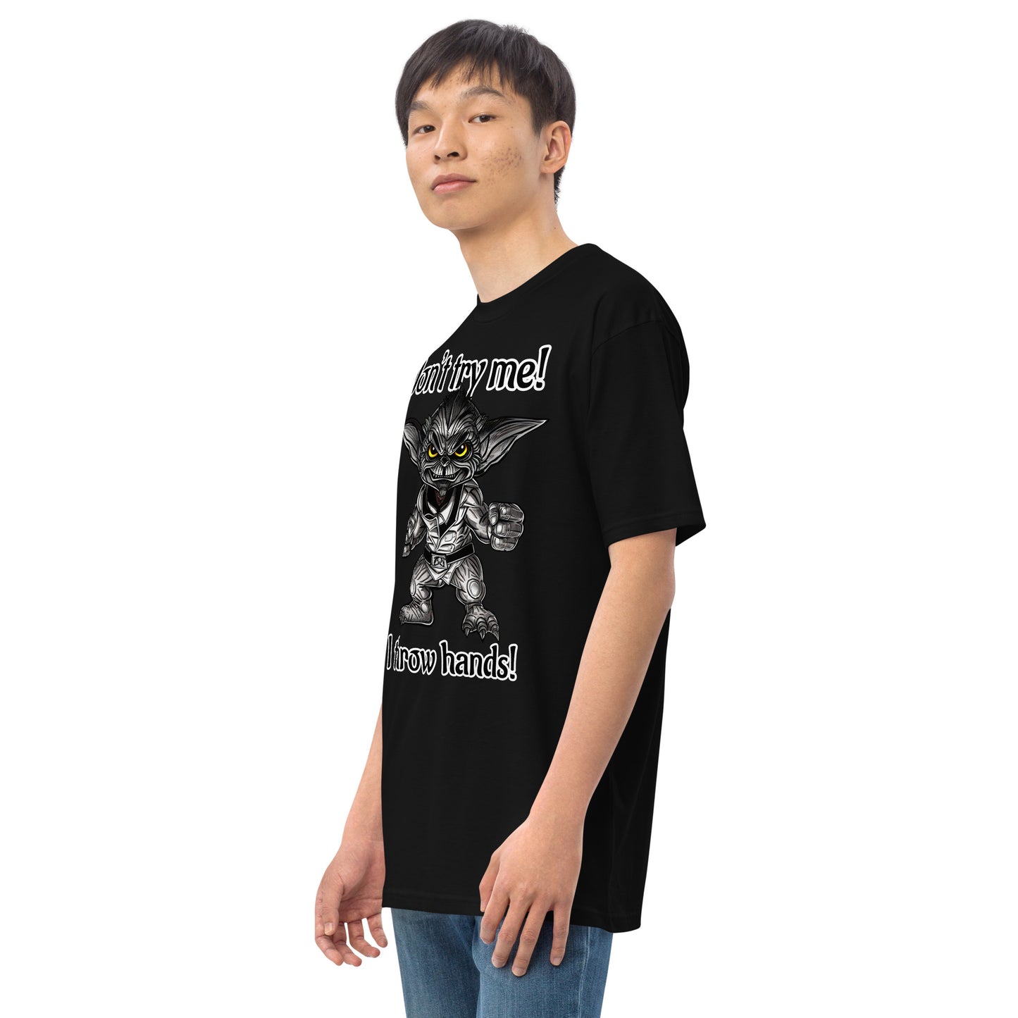 I throw hands Men’s premium heavyweight tee