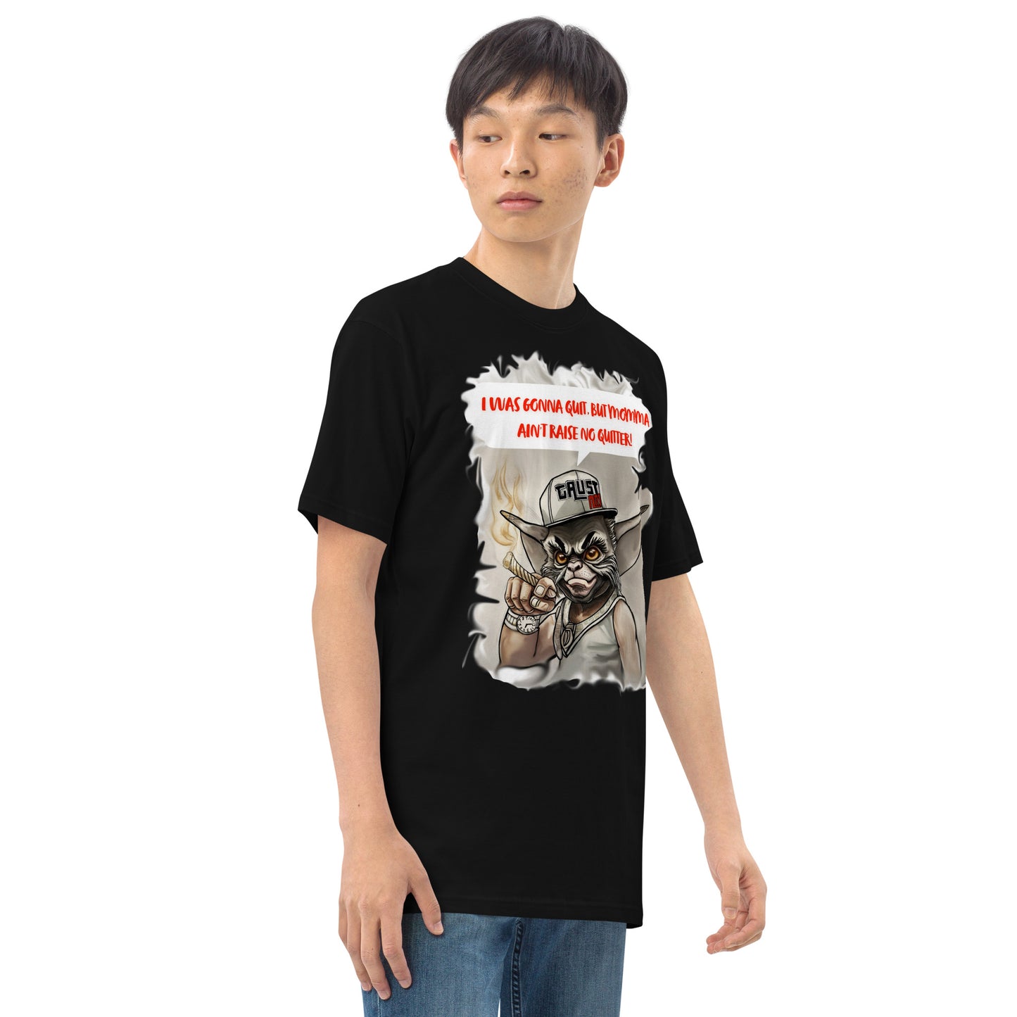 No quitters Men’s premium heavyweight tee
