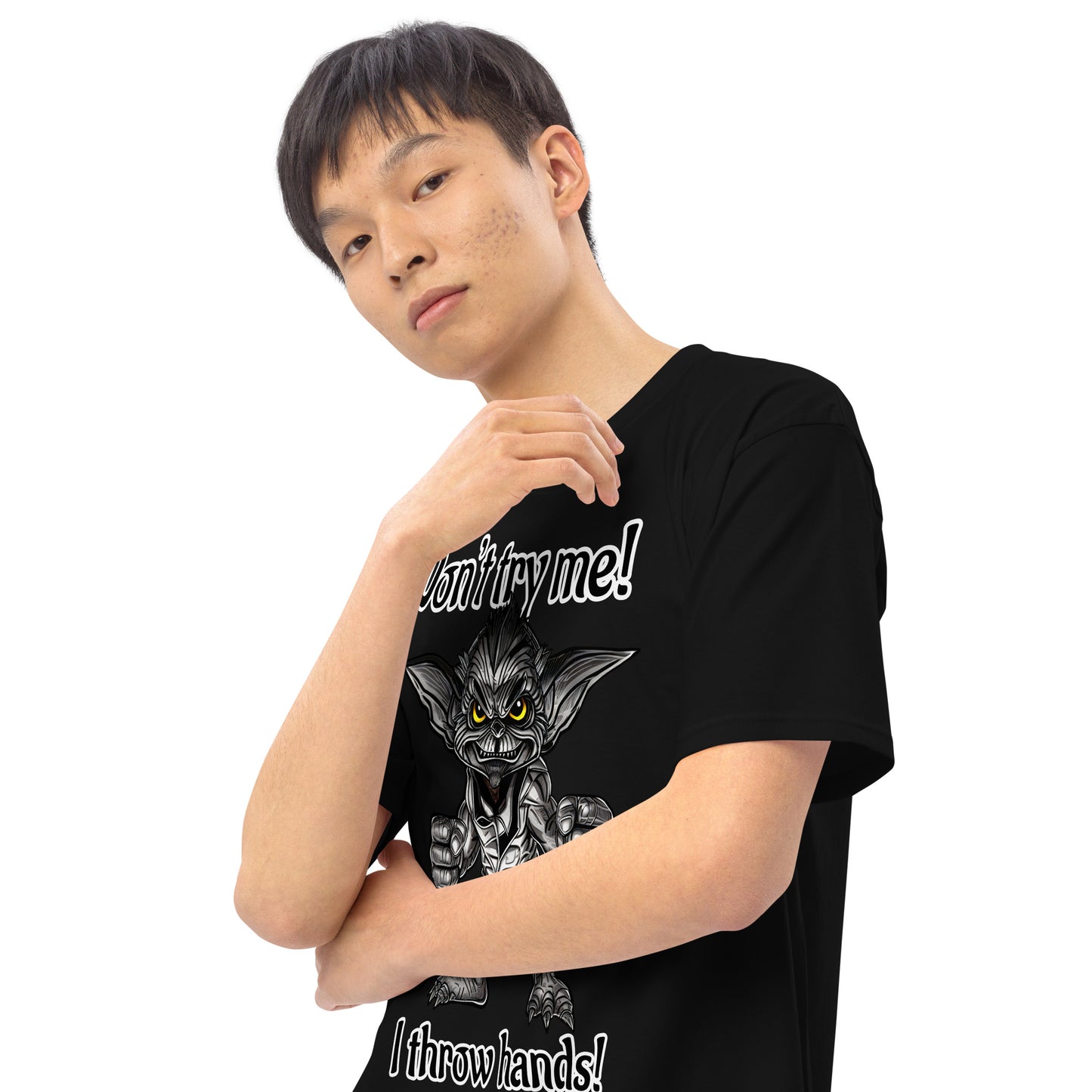 I throw hands Men’s premium heavyweight tee