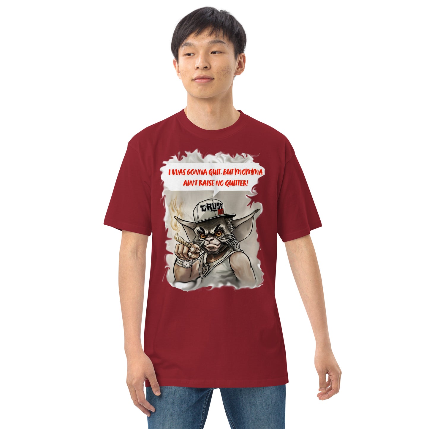 No quitters Men’s premium heavyweight tee