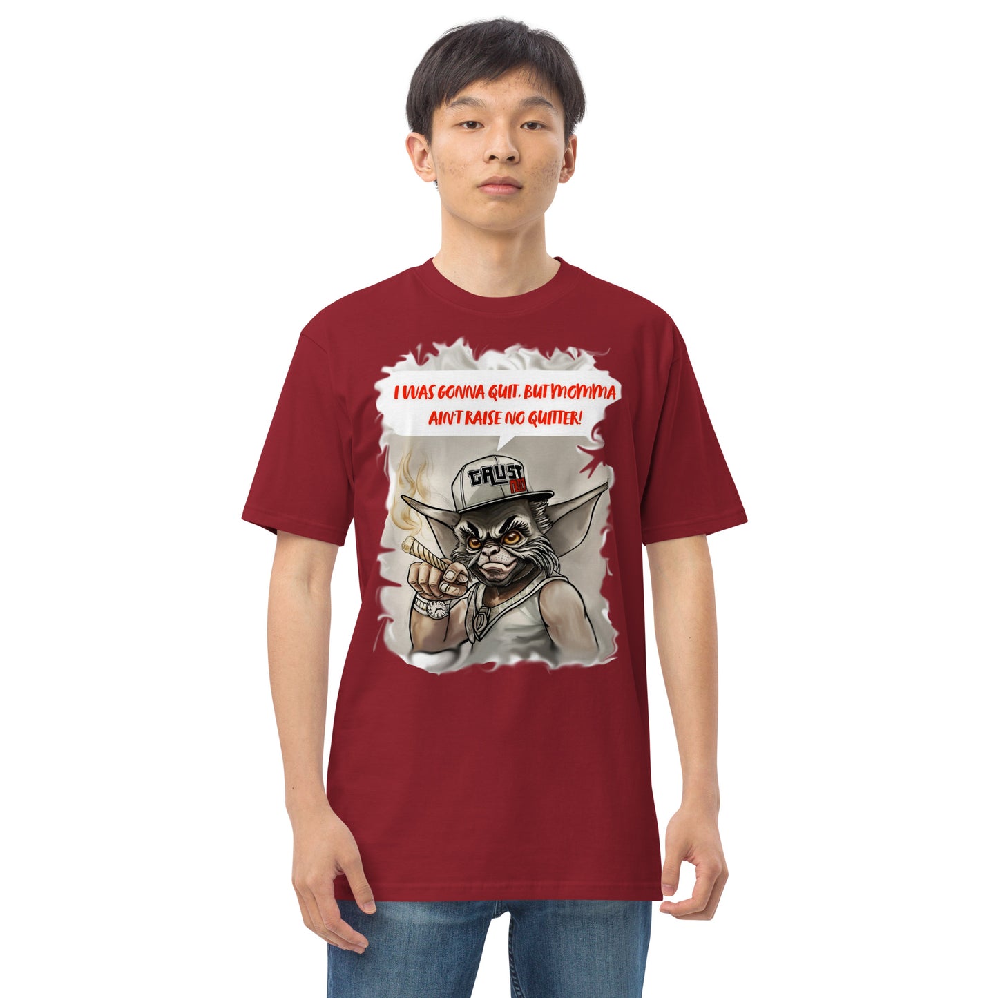 No quitters Men’s premium heavyweight tee