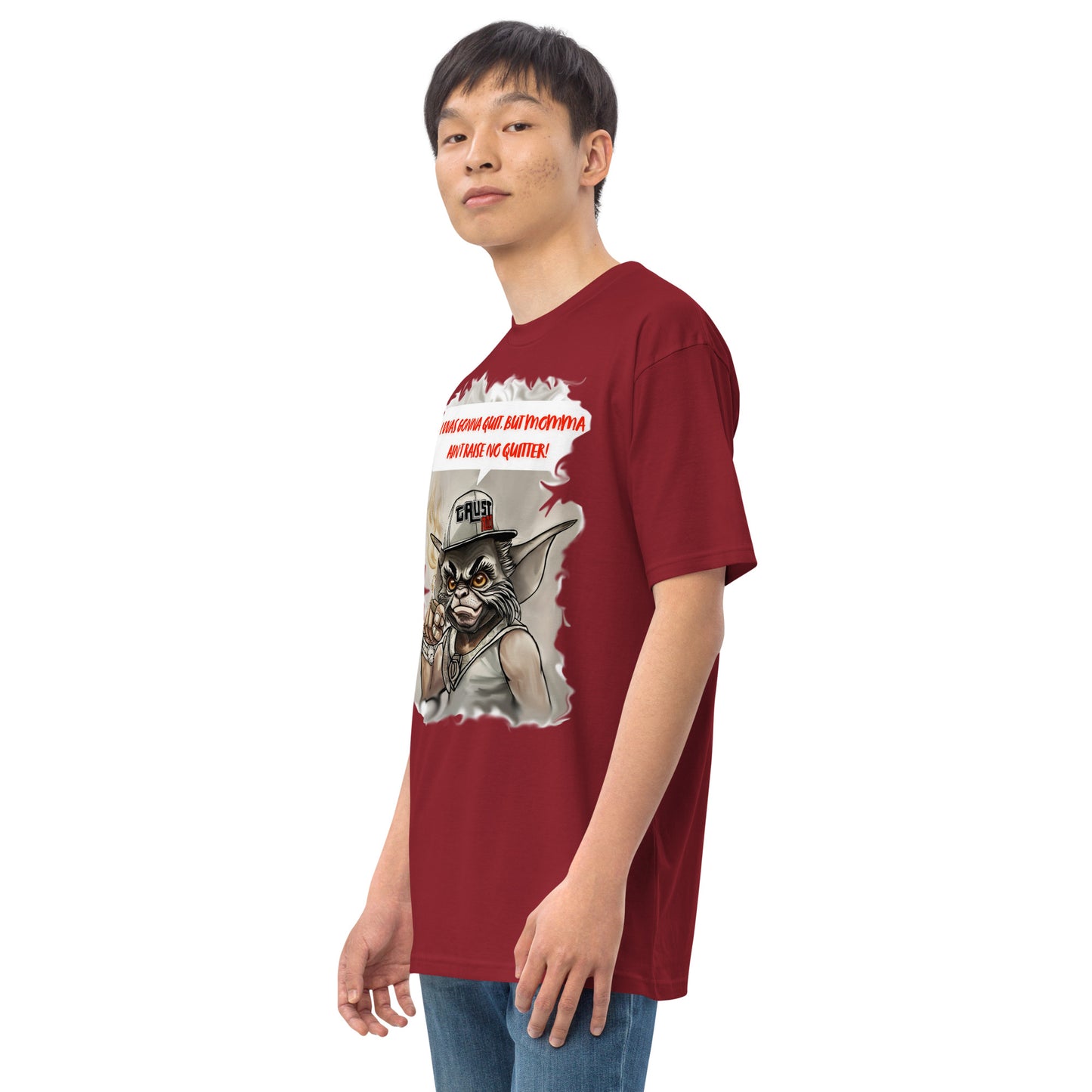 No quitters Men’s premium heavyweight tee