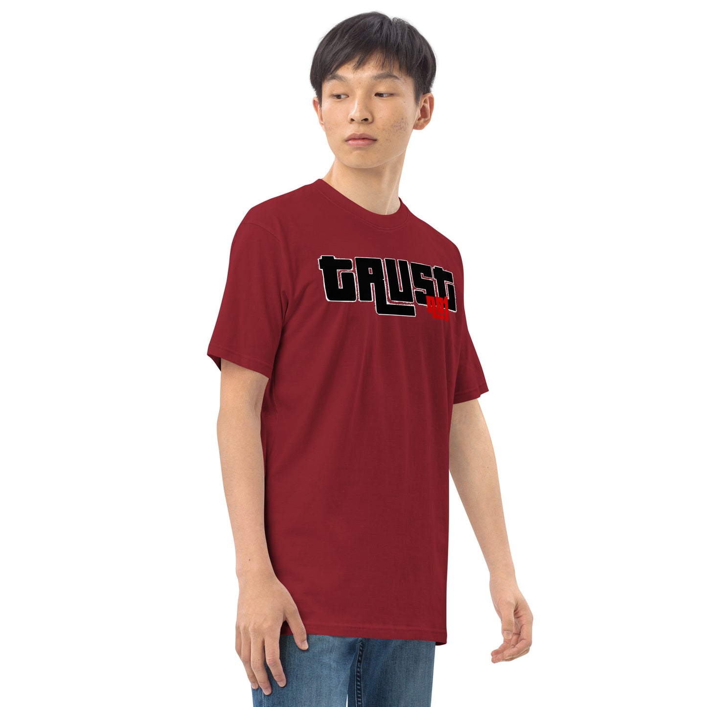 Trust no1 Men’s premium heavyweight tee