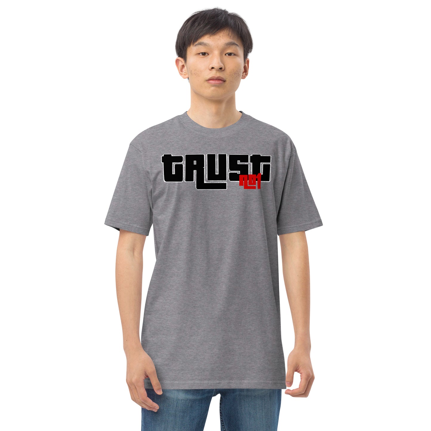 Trust no1 Men’s premium heavyweight tee