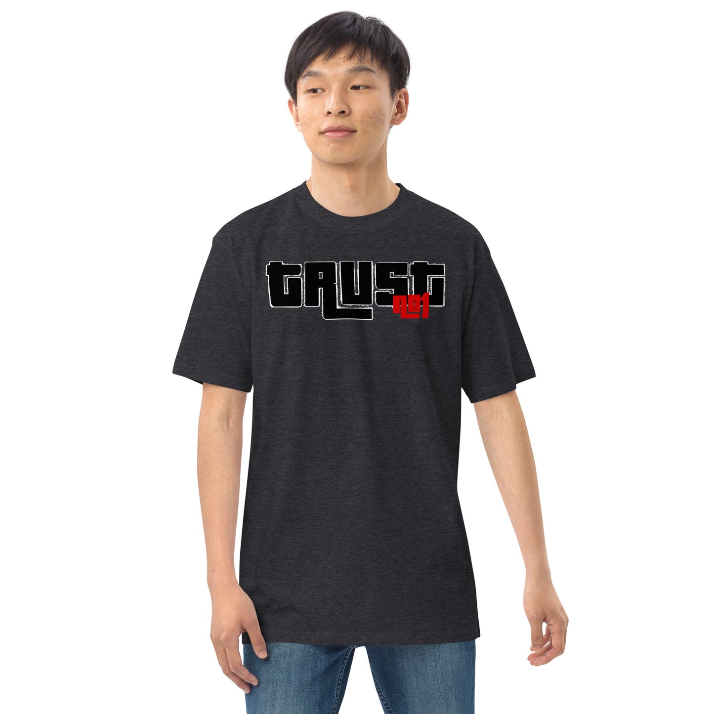 Trust no1 Men’s premium heavyweight tee