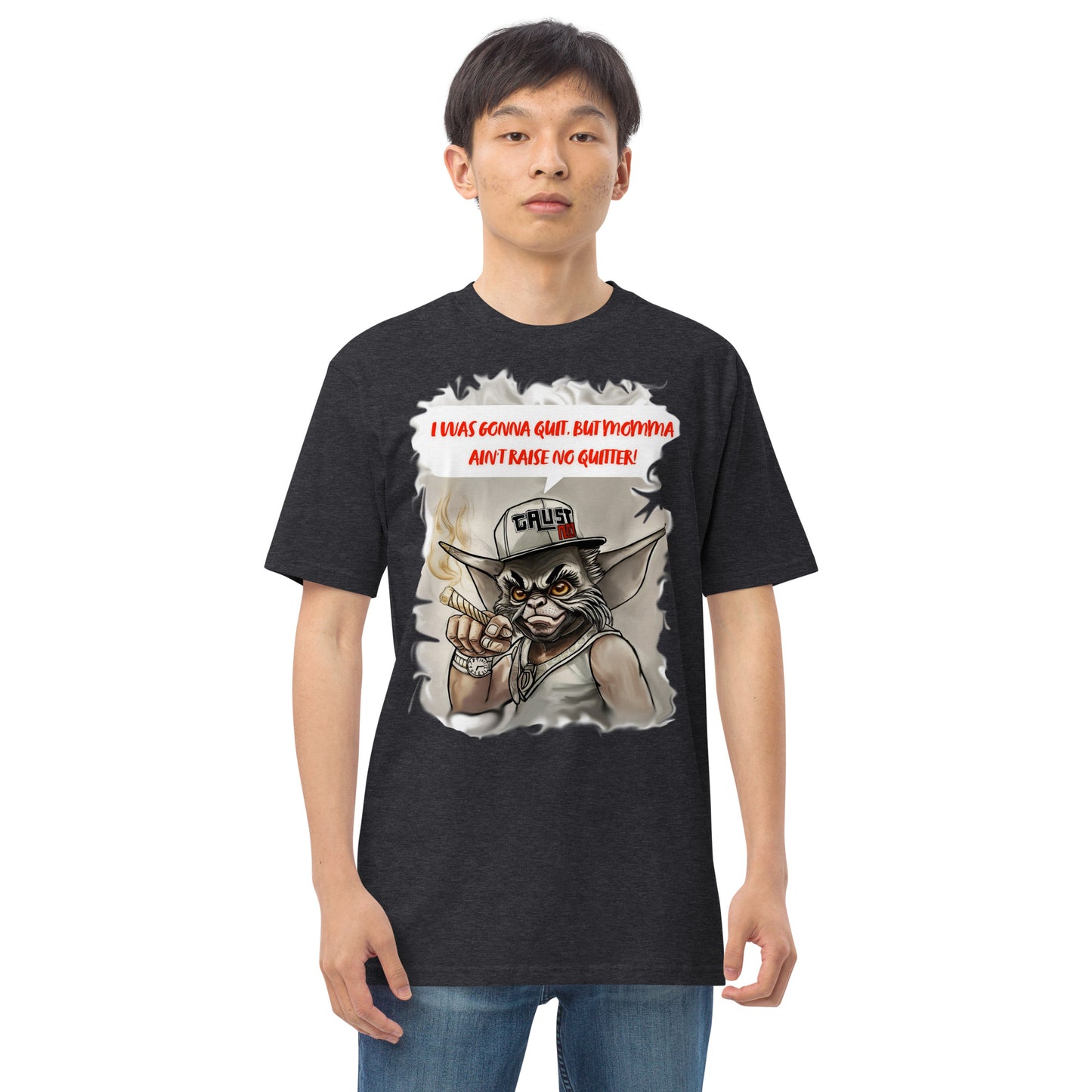 No quitters Men’s premium heavyweight tee