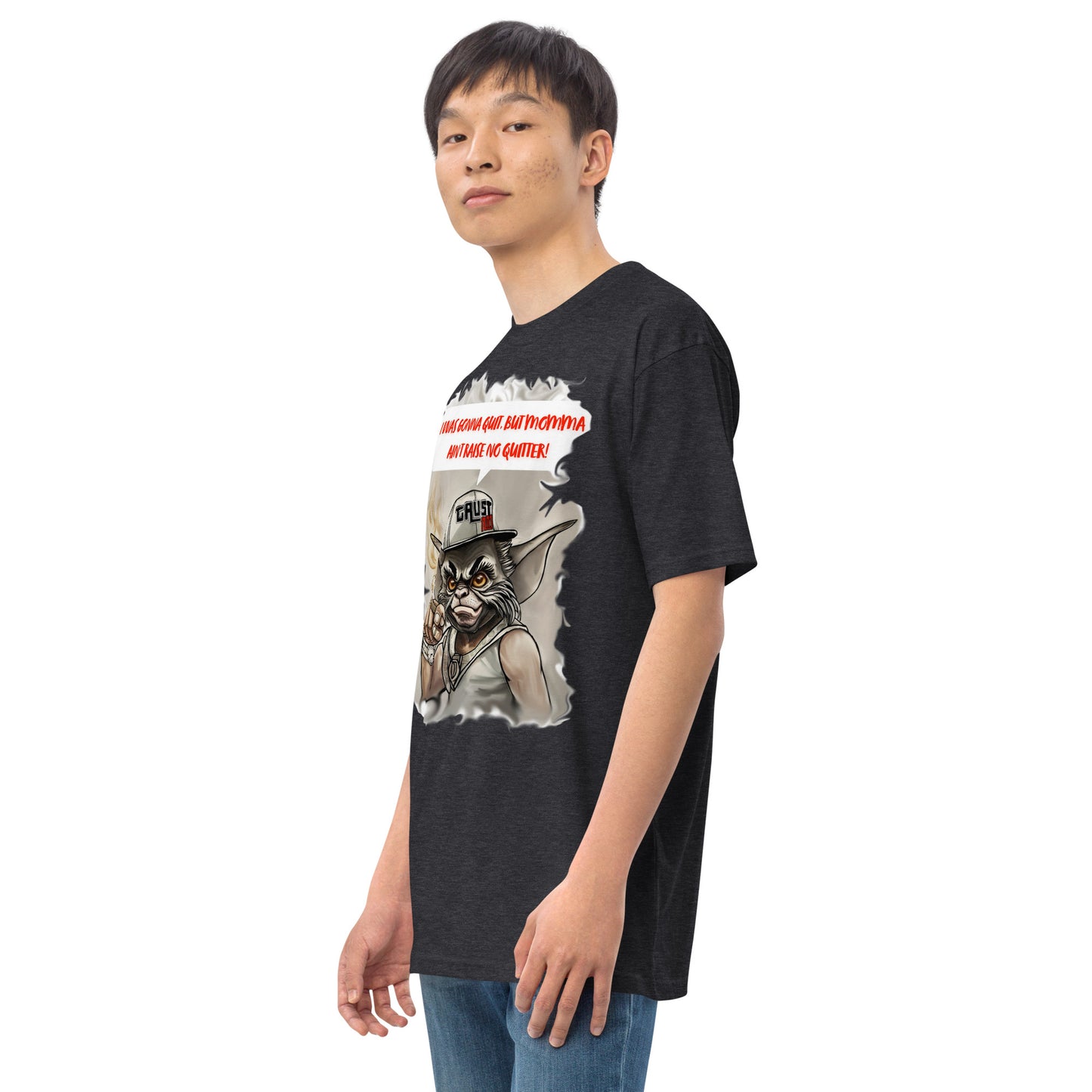 No quitters Men’s premium heavyweight tee