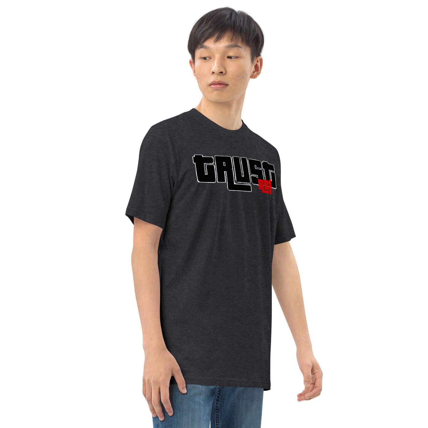 Trust no1 Men’s premium heavyweight tee