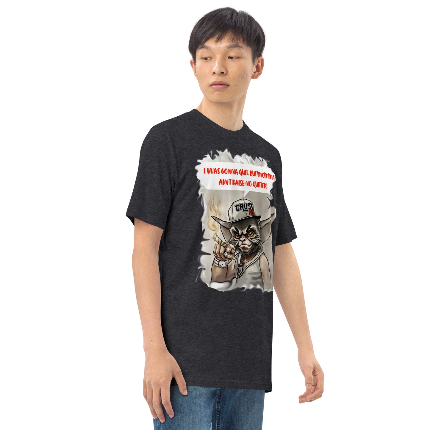 No quitters Men’s premium heavyweight tee