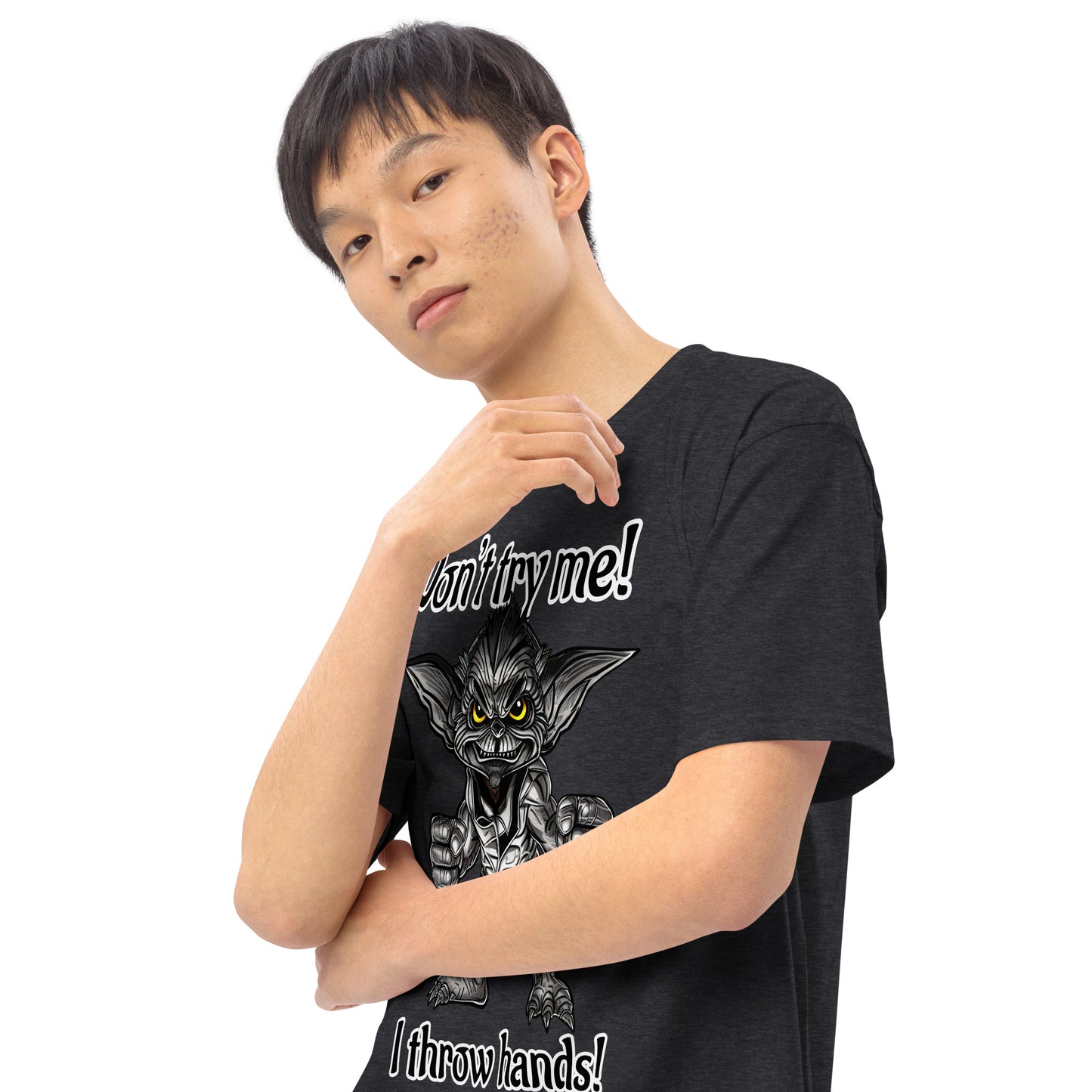 I throw hands Men’s premium heavyweight tee