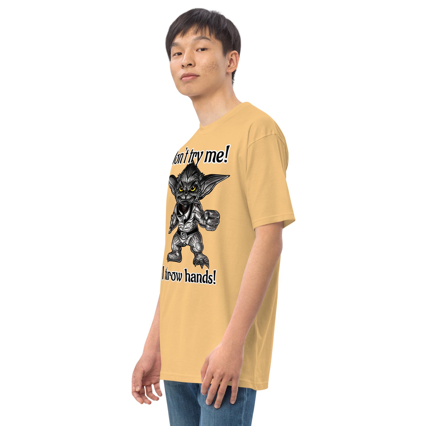 I throw hands Men’s premium heavyweight tee