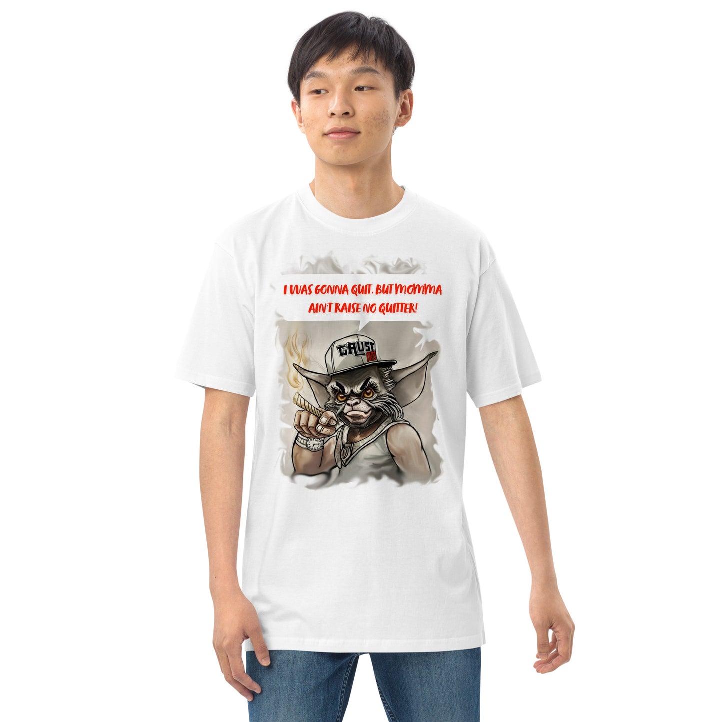 No quitters Men’s premium heavyweight tee