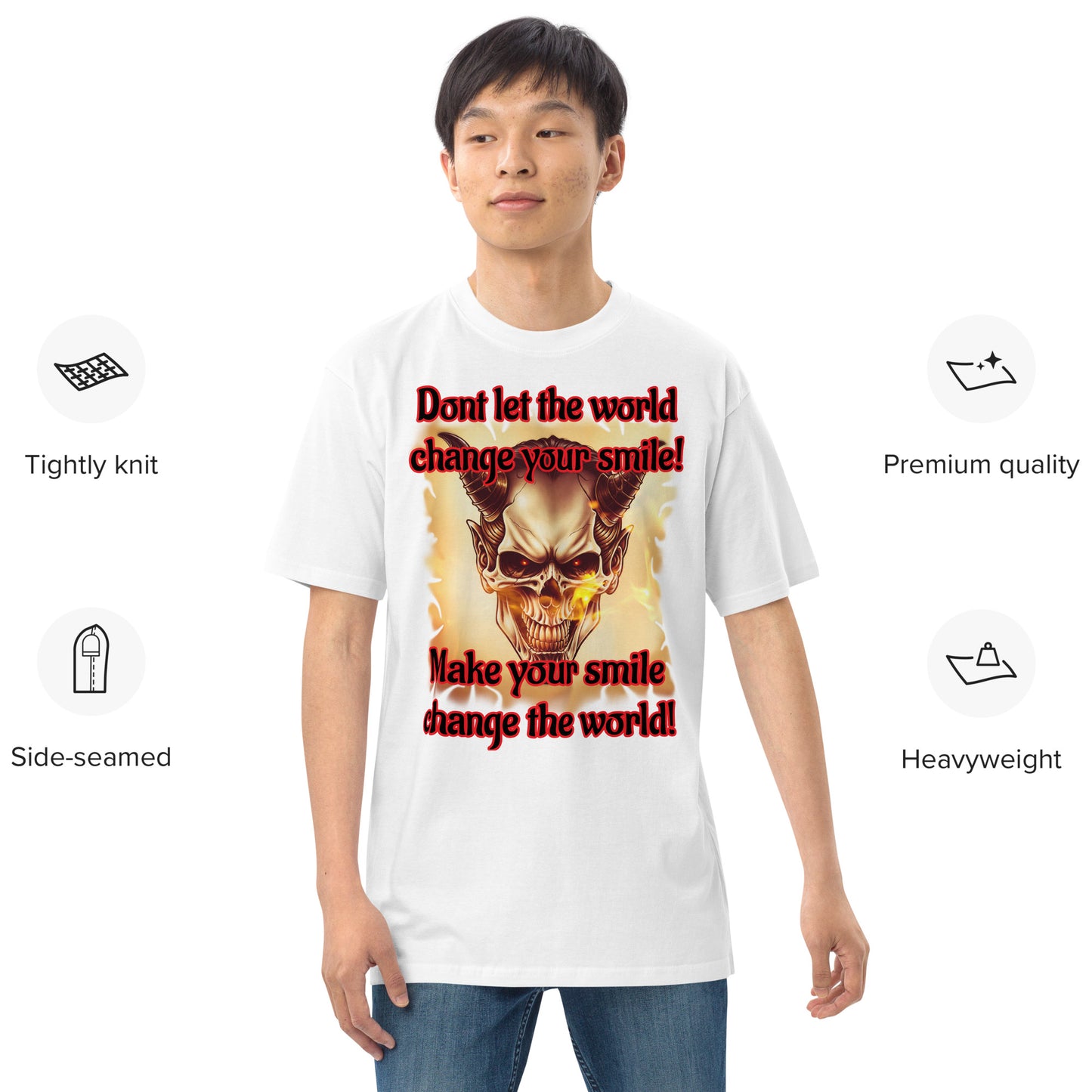 Smile Men’s premium heavyweight tee