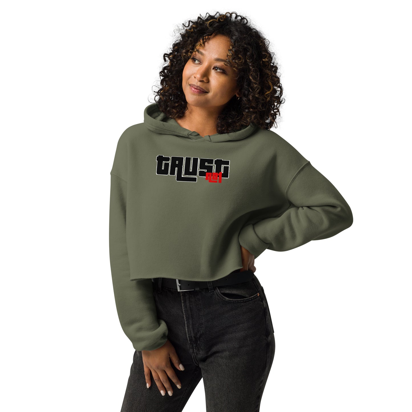 Trust no1 Crop Hoodie