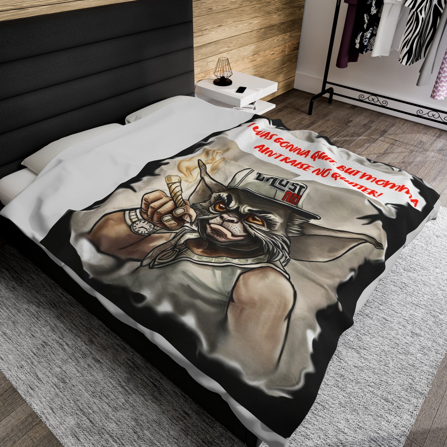 No Quitter Velveteen Plush Blanket