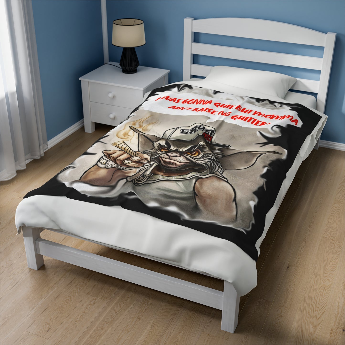 No Quitter Velveteen Plush Blanket