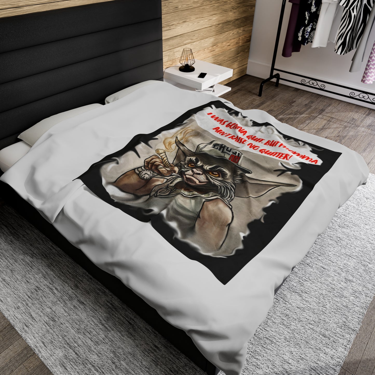 No Quitter Velveteen Plush Blanket