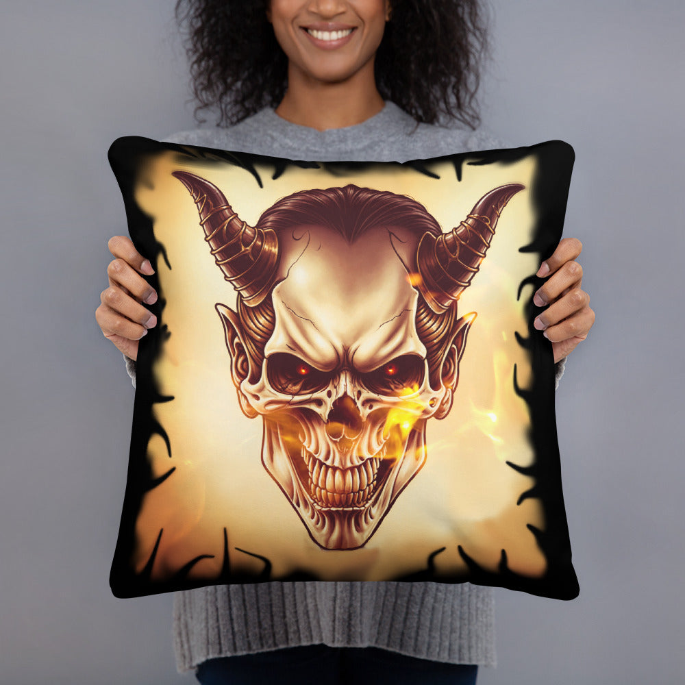 Devil's smile Basic Pillow