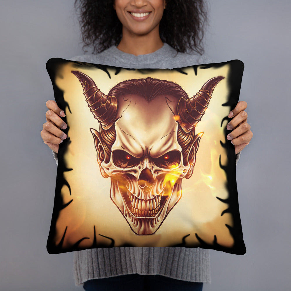 Devil's smile Basic Pillow