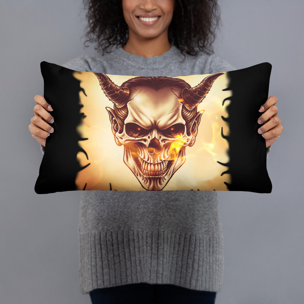 Devil's smile Basic Pillow