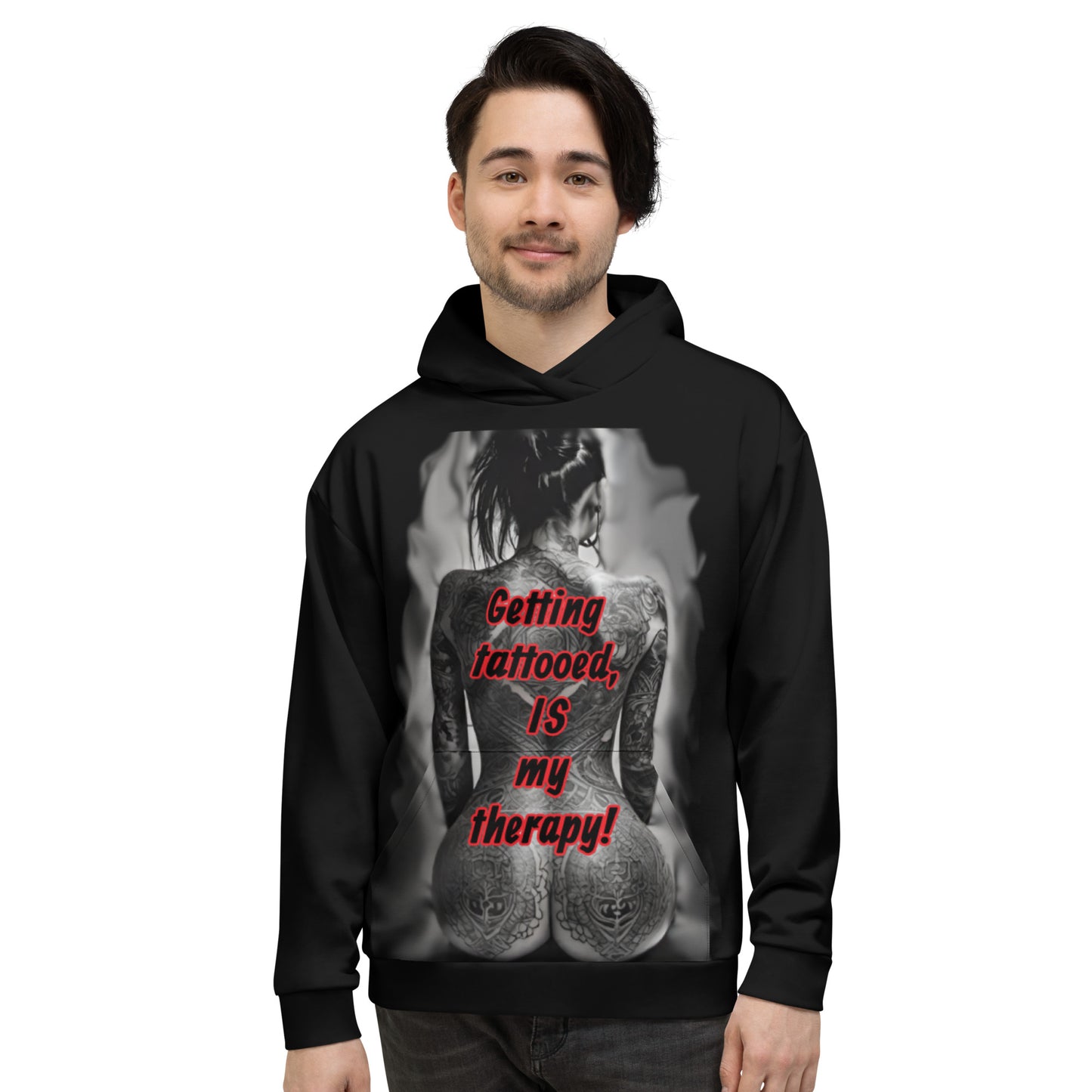 Black tattoo therapy Unisex Hoodie