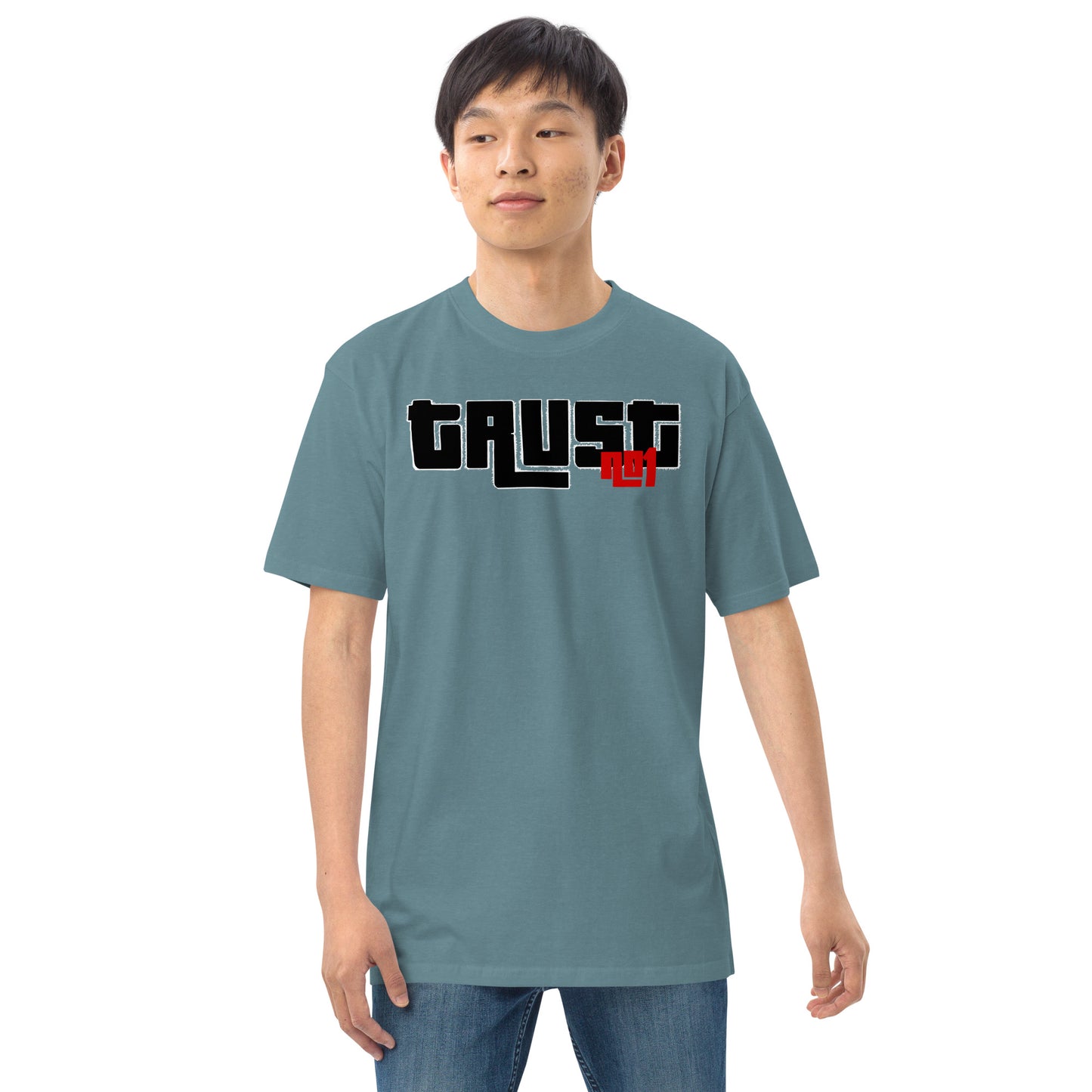 Trust no1 Men’s premium heavyweight tee