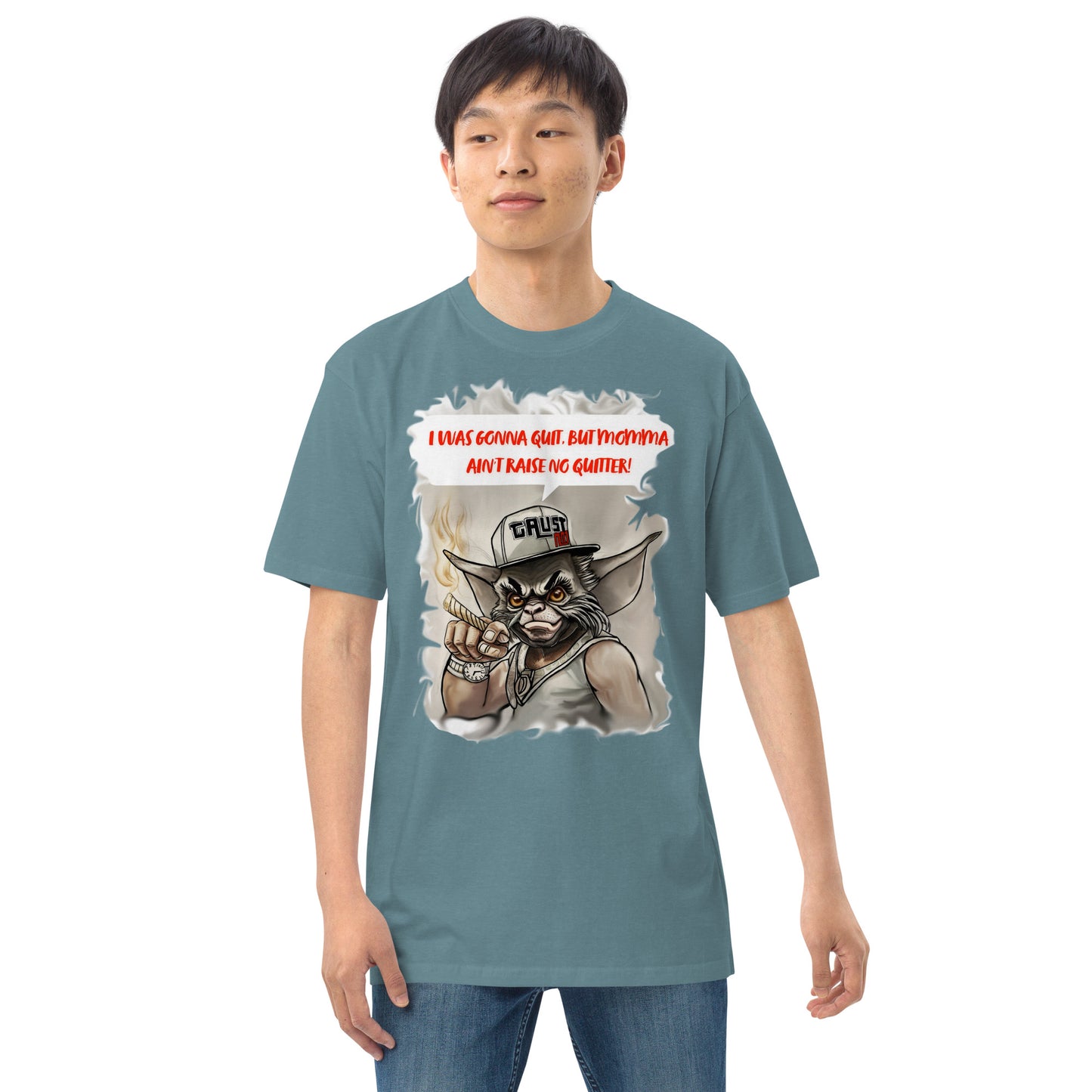No quitters Men’s premium heavyweight tee