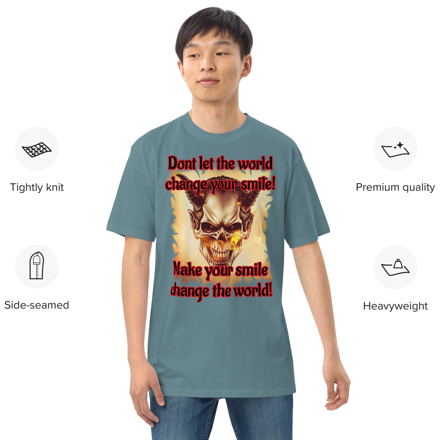 Smile Men’s premium heavyweight tee