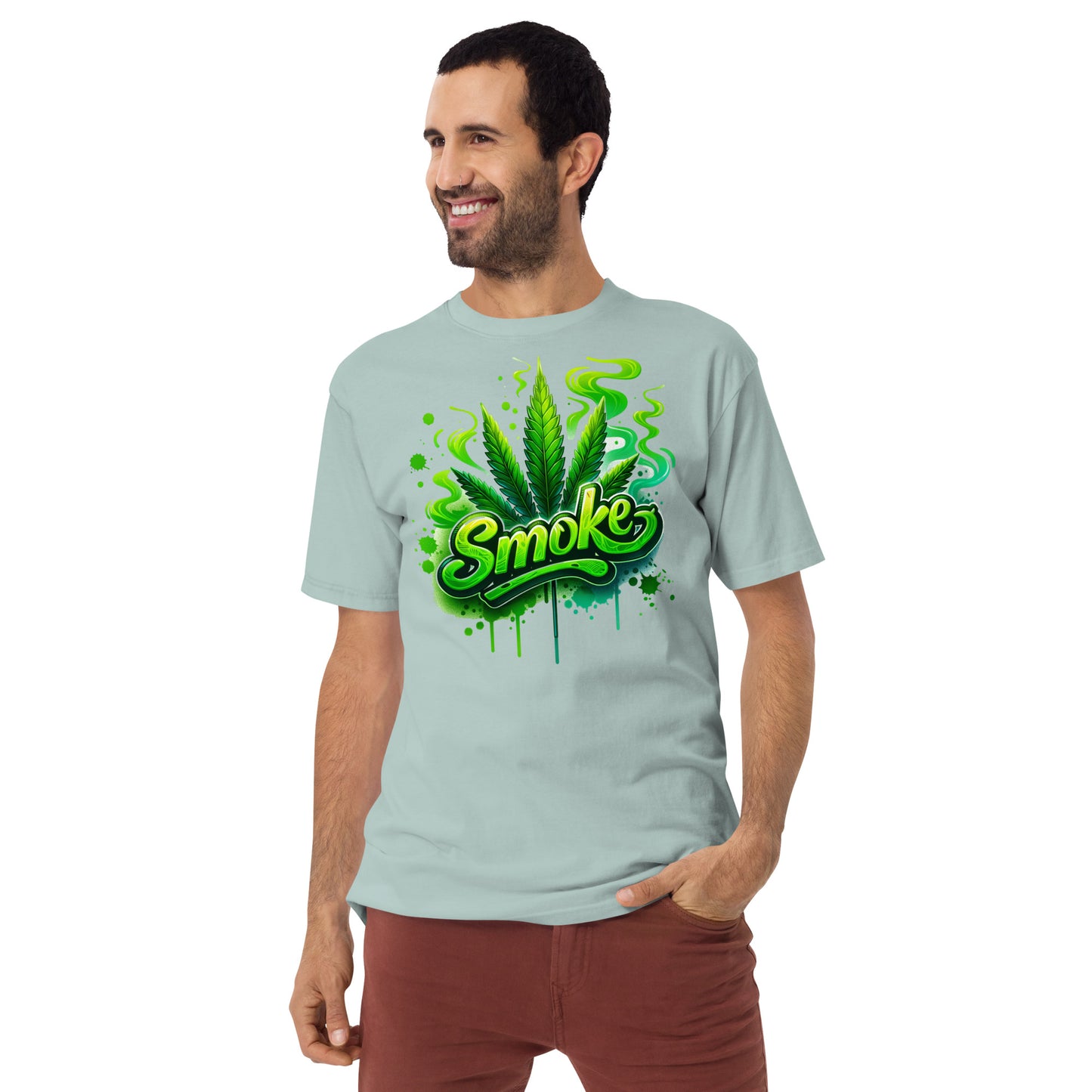 Smoke Men’s premium heavyweight tee