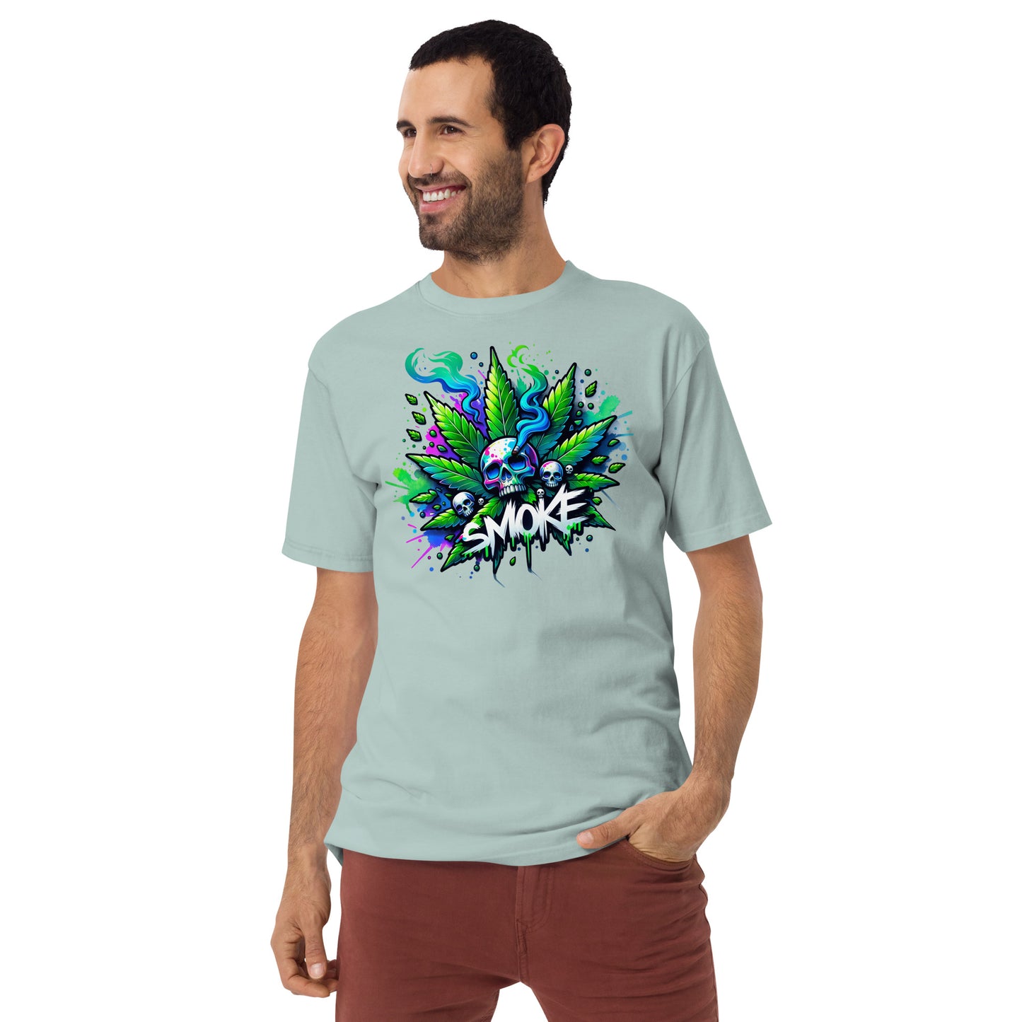 Smoke 2 Men’s premium heavyweight tee