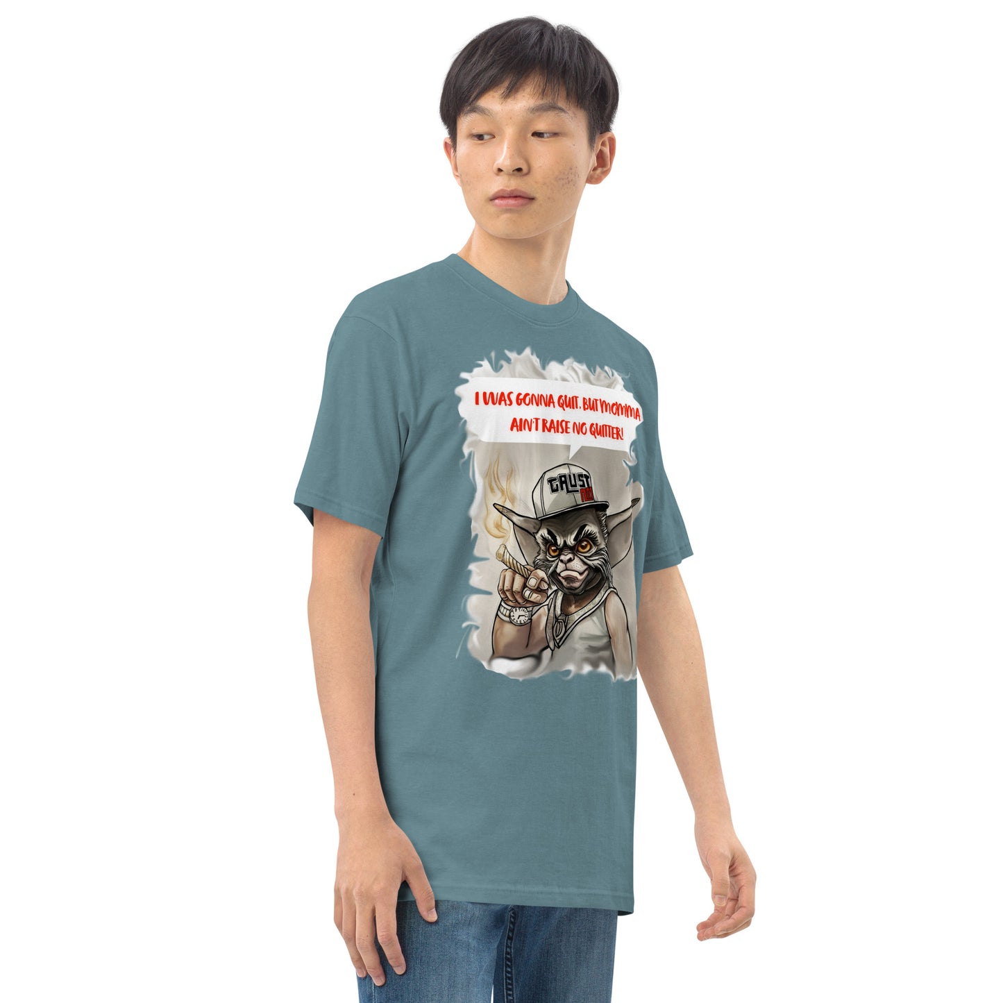 No quitters Men’s premium heavyweight tee