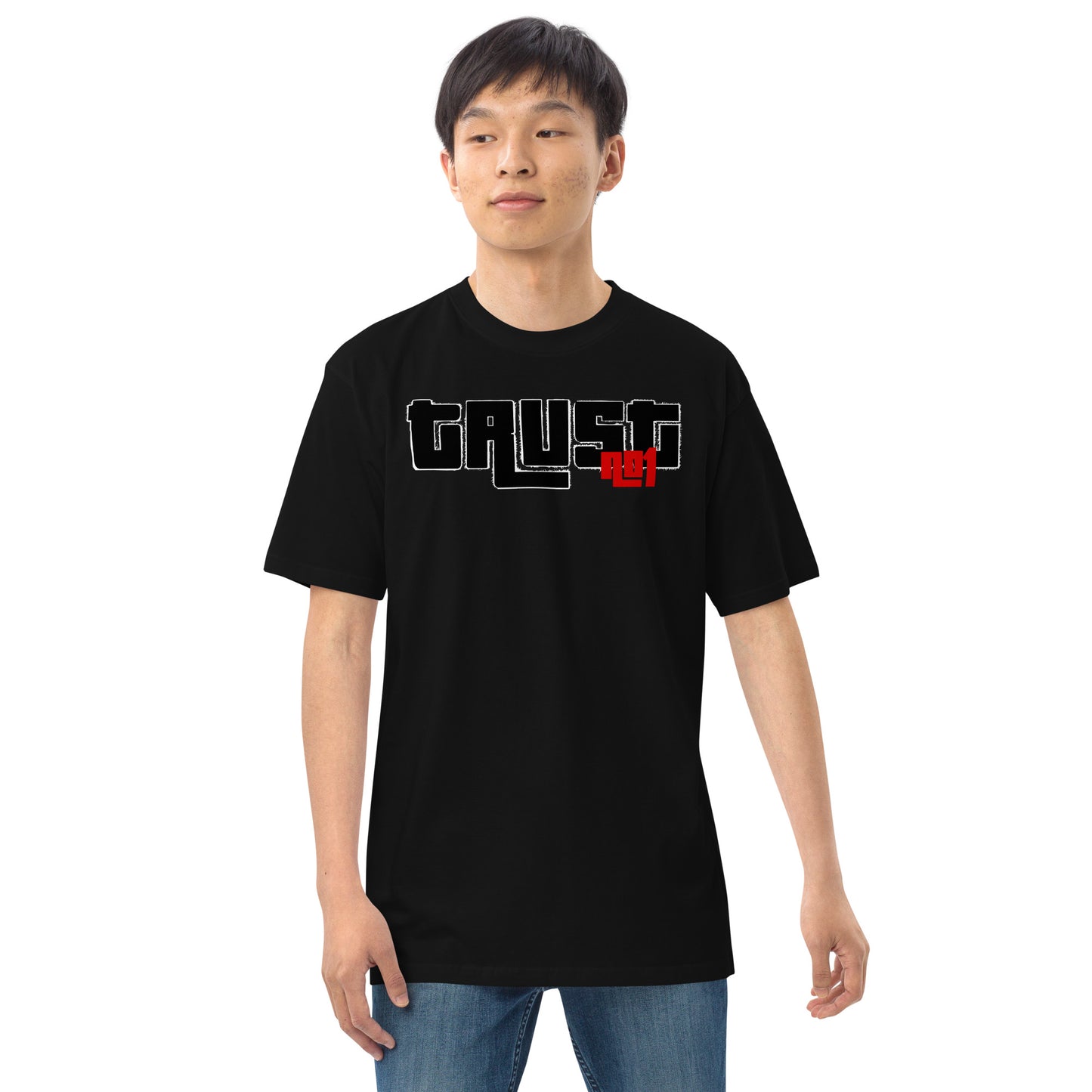 Trust no1 Men’s premium heavyweight tee
