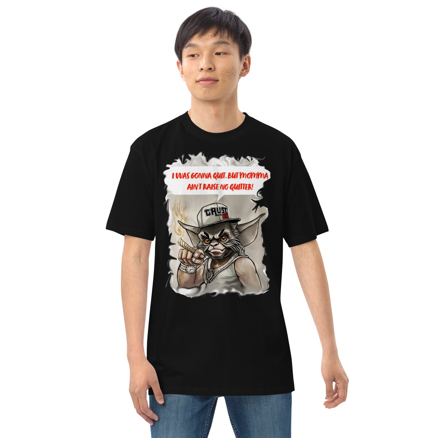 No quitters Men’s premium heavyweight tee
