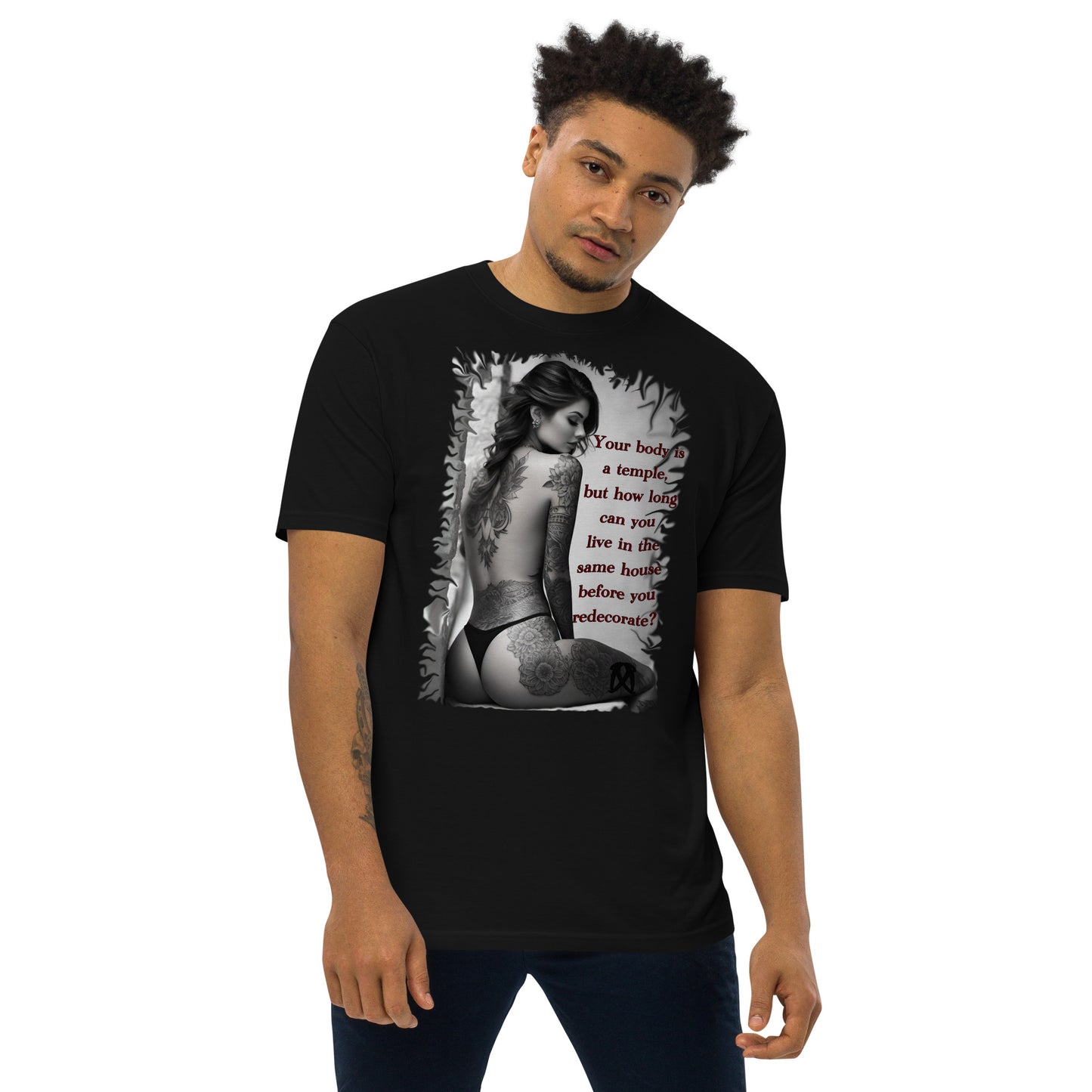 temple Men’s premium heavyweight tee