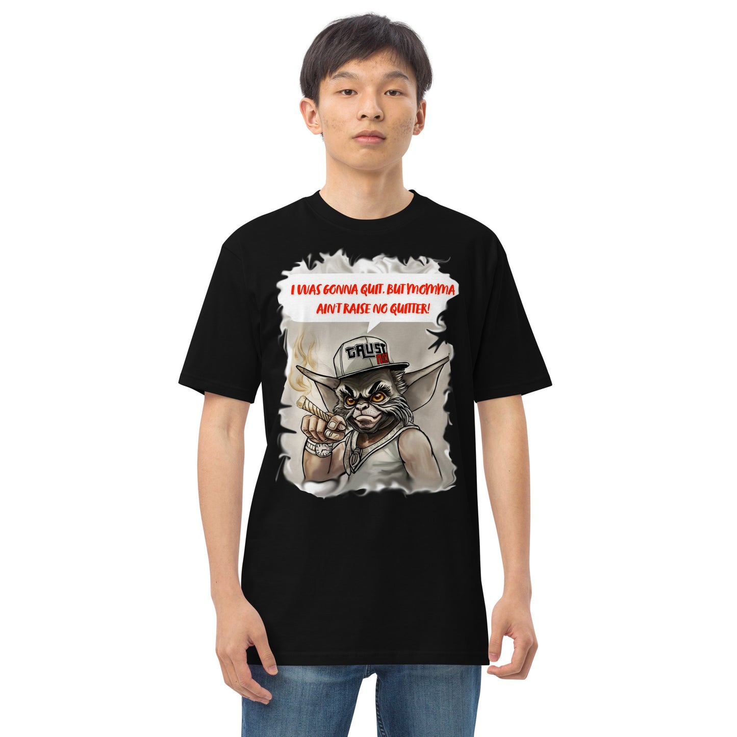 No quitters Men’s premium heavyweight tee