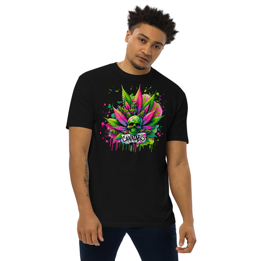 Weed Skull Men’s premium heavyweight tee