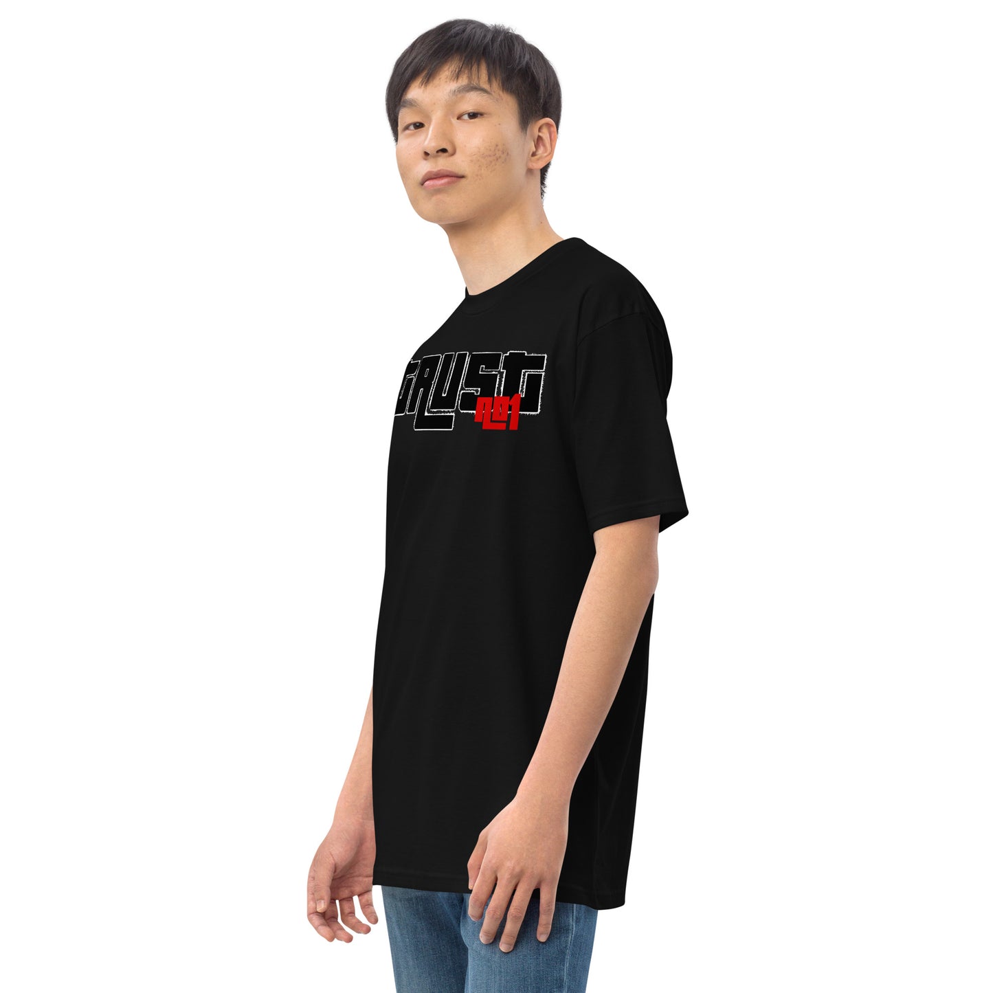 Trust no1 Men’s premium heavyweight tee