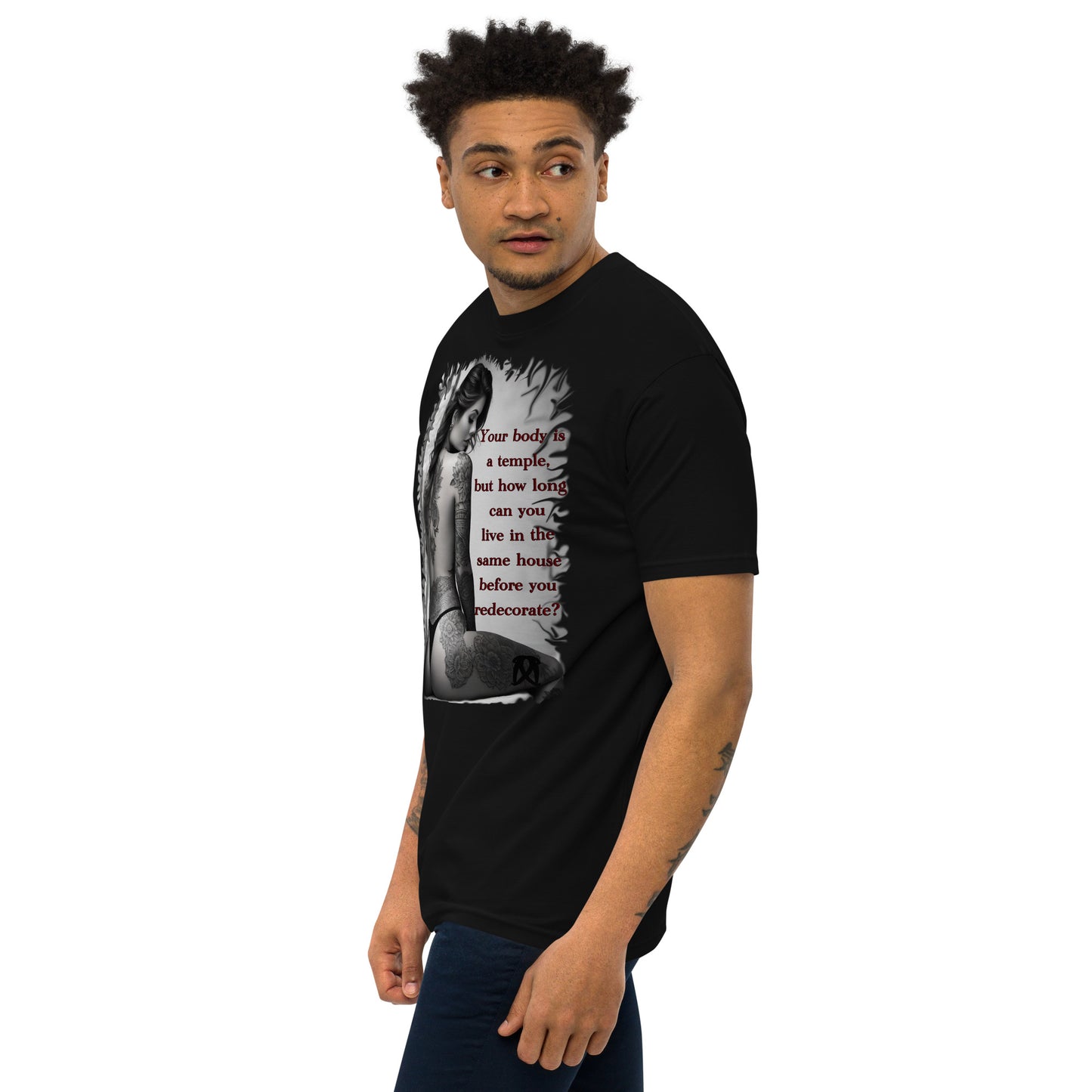 temple Men’s premium heavyweight tee
