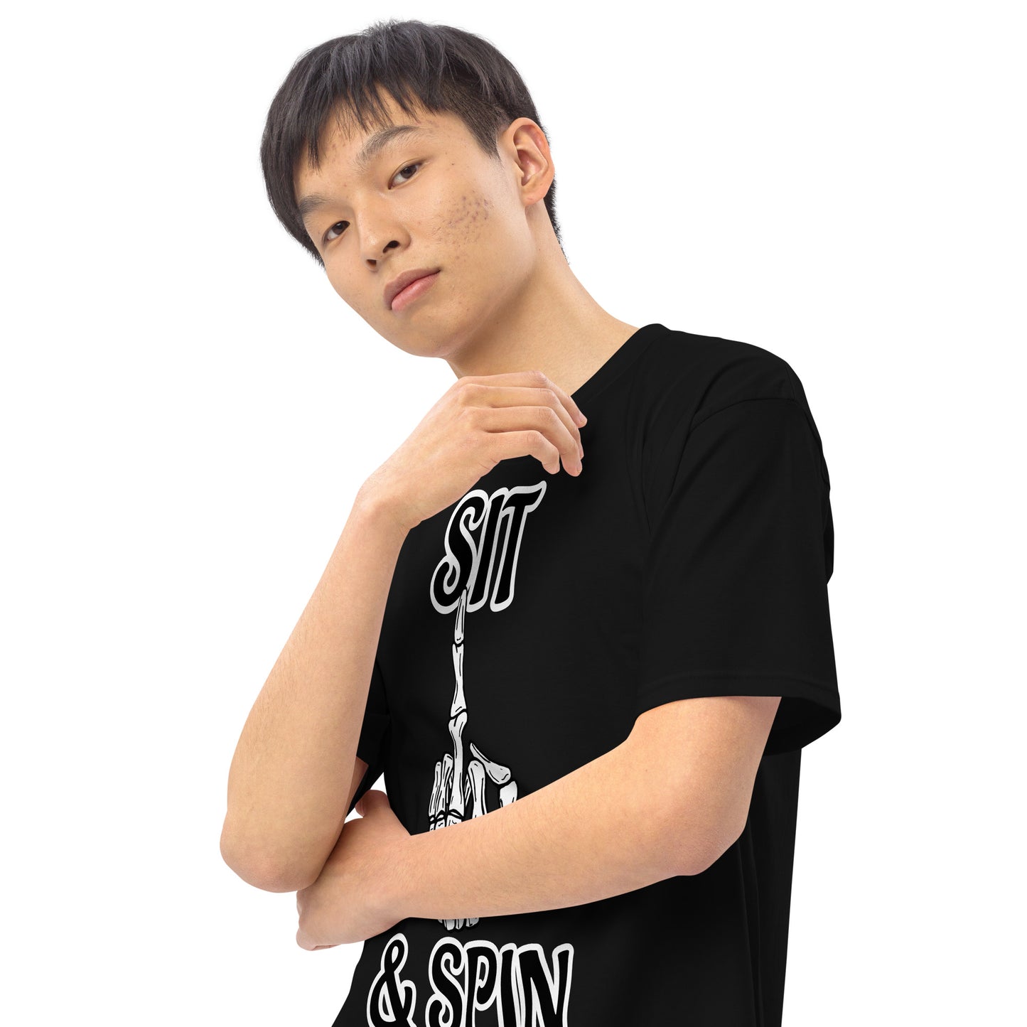 Sit and spin Men’s premium heavyweight tee