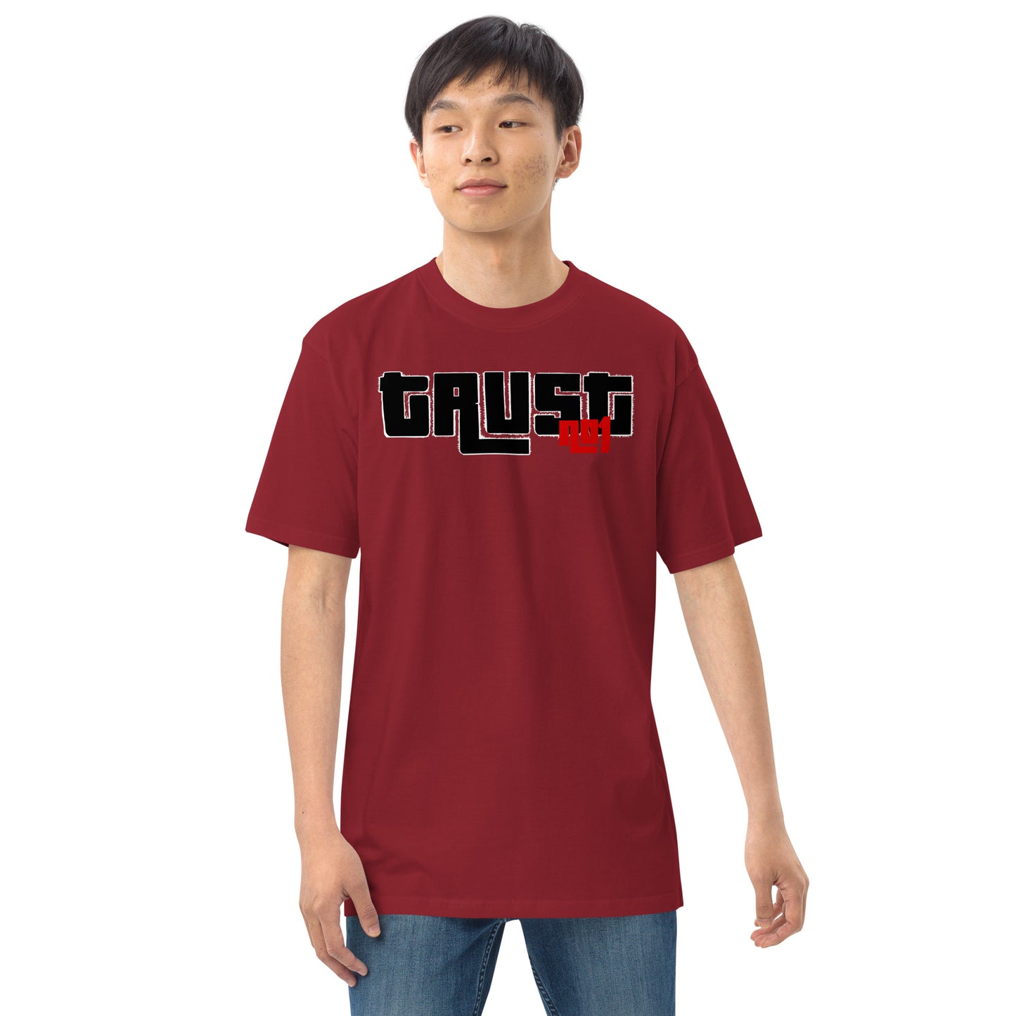 Trust no1 Men’s premium heavyweight tee