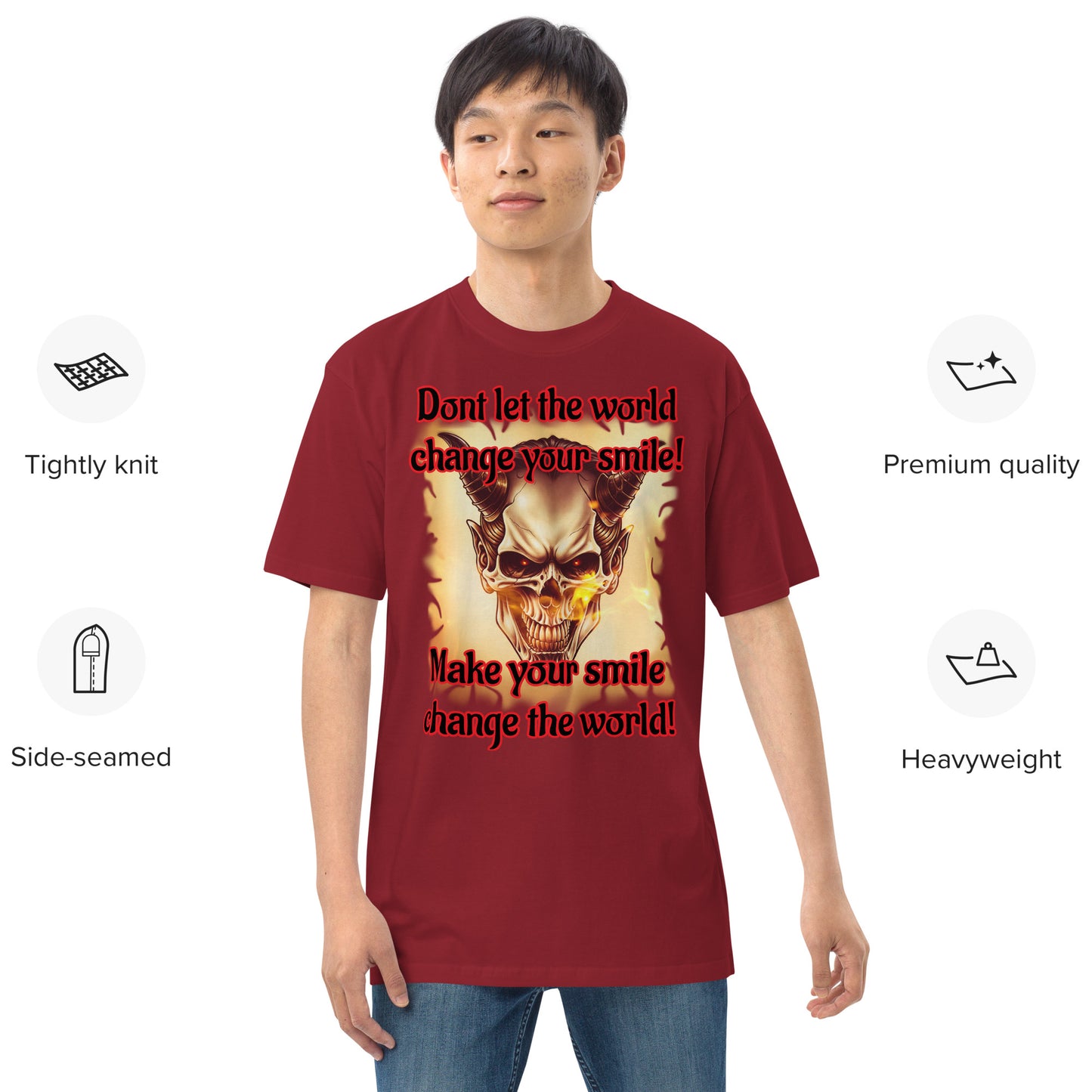 Smile Men’s premium heavyweight tee