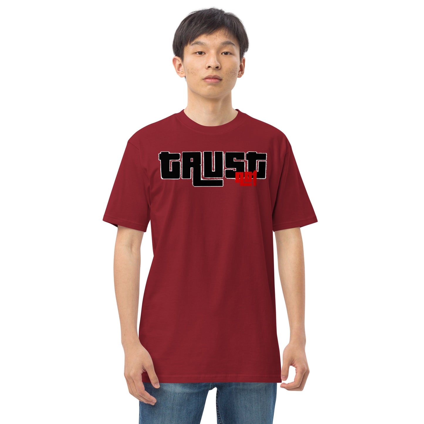 Trust no1 Men’s premium heavyweight tee