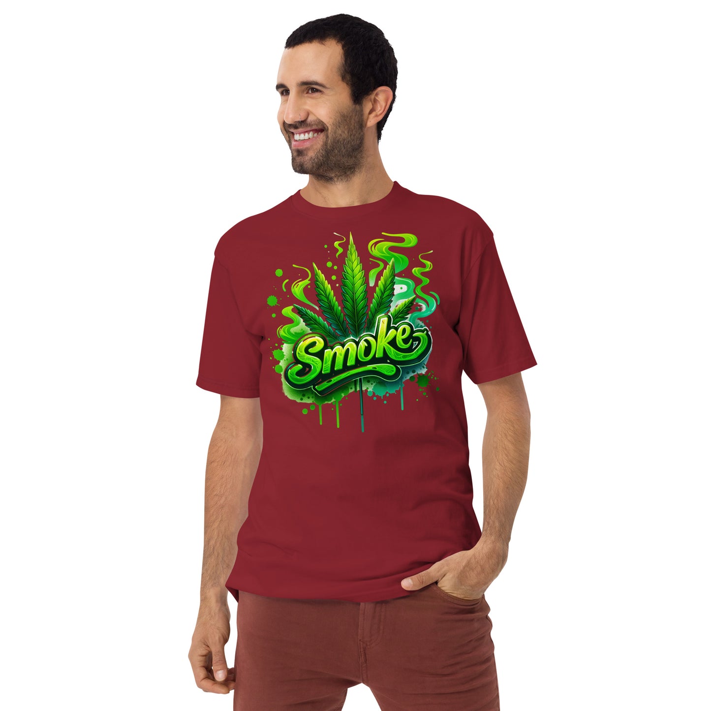 Smoke Men’s premium heavyweight tee