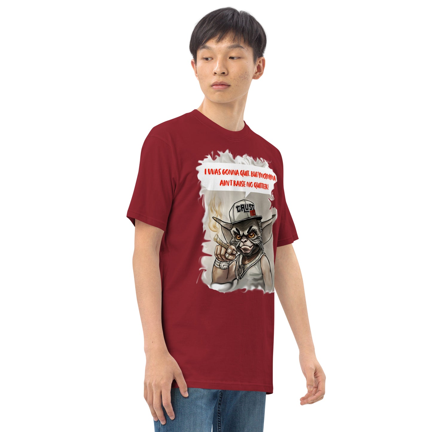 No quitters Men’s premium heavyweight tee