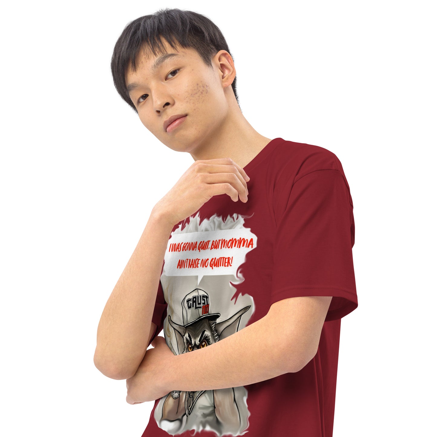 No quitters Men’s premium heavyweight tee